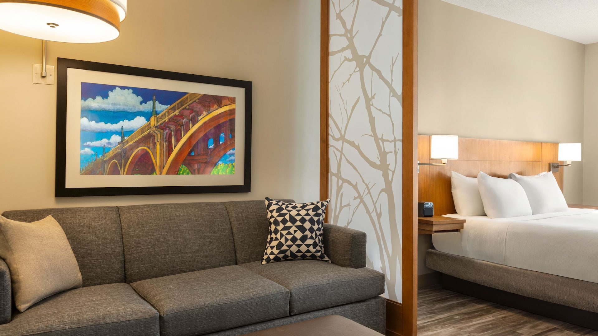 第 3，共 6 Hyatt Place Columbia/Downtown/The Vista King Bed One Bedroom Suite Couch