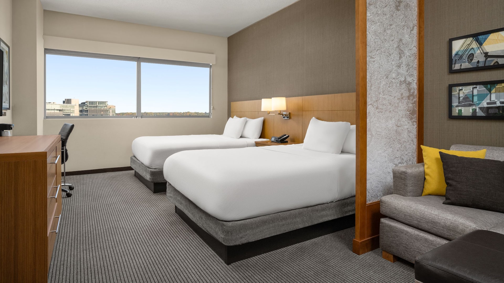 Hyatt Place Iowa City Downtown Two Queen Room With Sofa