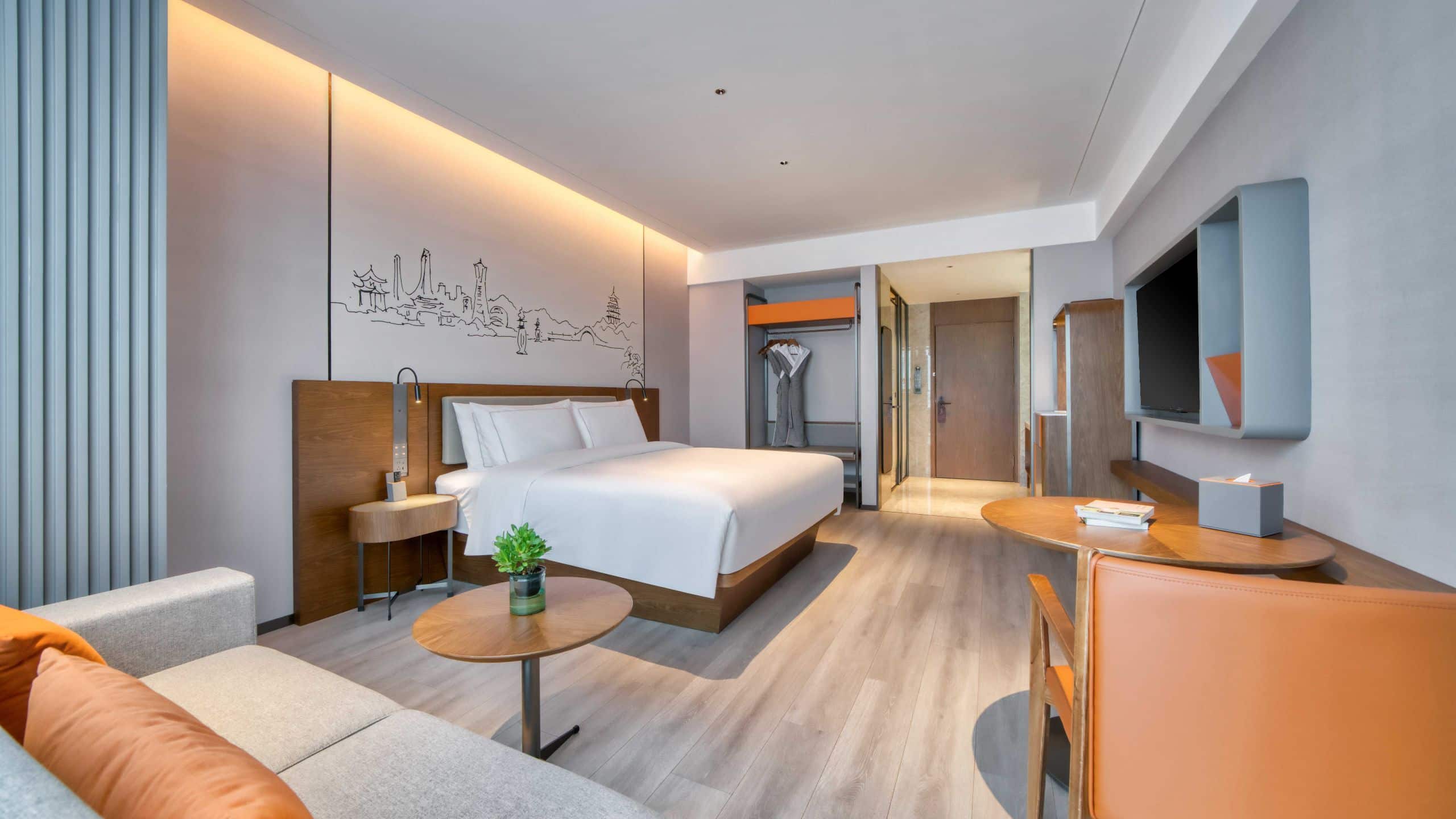 UrCove Hangzhou North Grand Canal Business Deluxe King Guestroom Seating