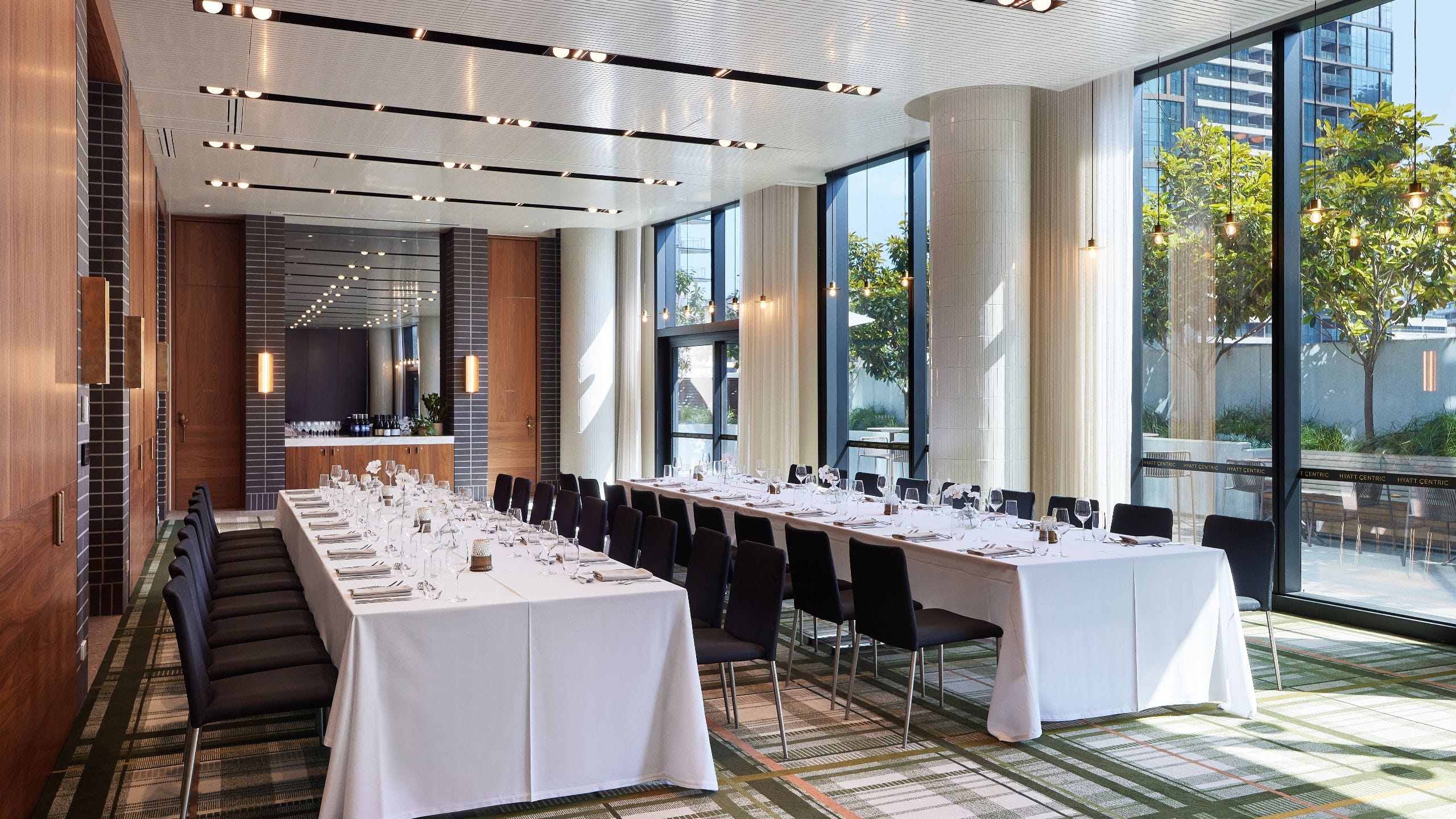 Hyatt Centric Melbourne Bellarine Long Tables Setup