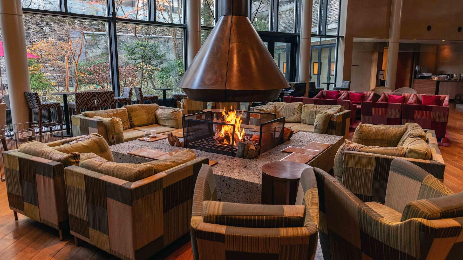 Hyatt Regency Hakone Resort and Spa Living Room Fireplace Seating