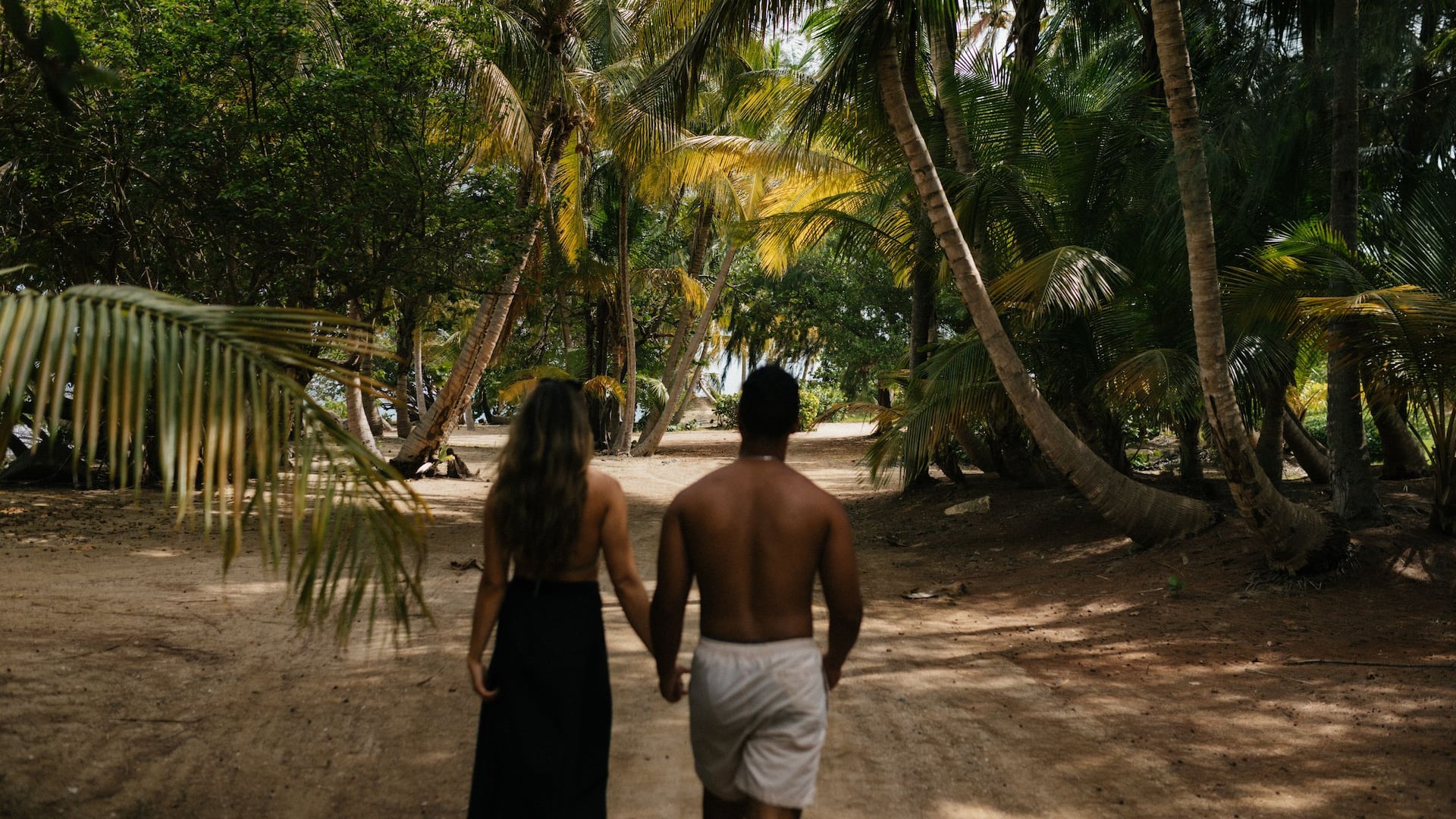 Hyatt Regency Grand Reserve Puerto Rico Couple Beach Path Walking Away