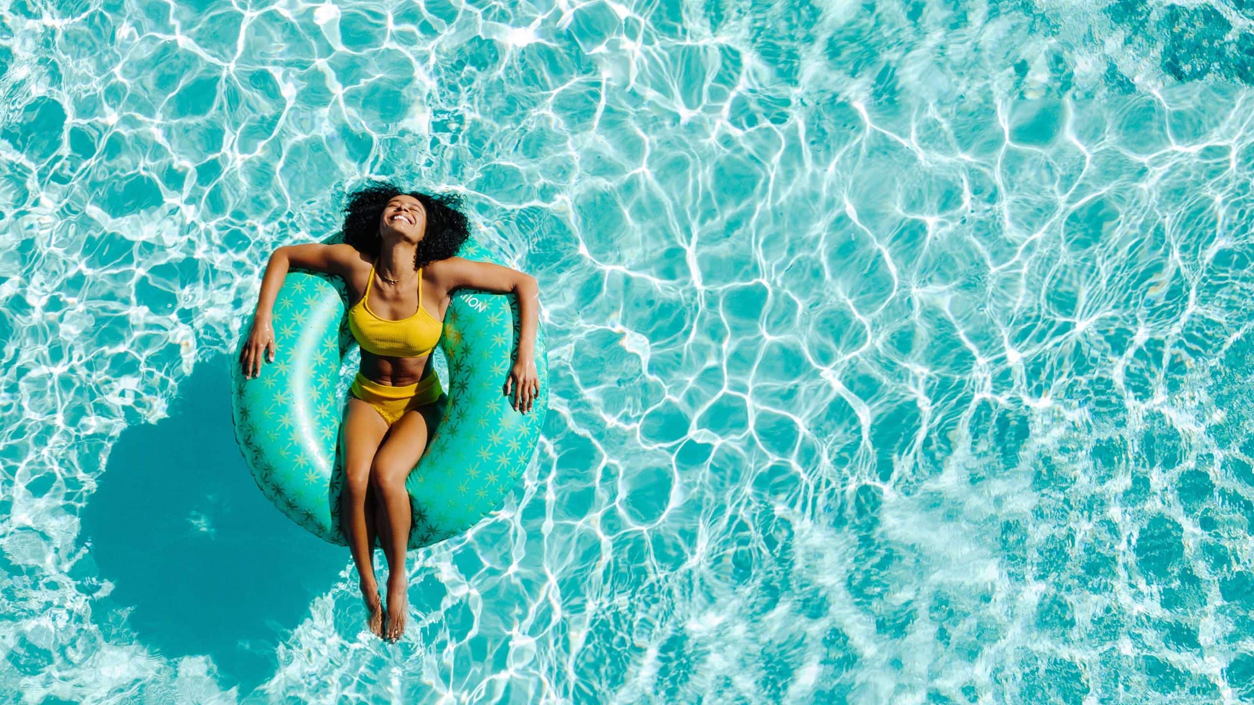Hyatt Vacation Club at Piñon Pointe Woman Floating Pool Aerial