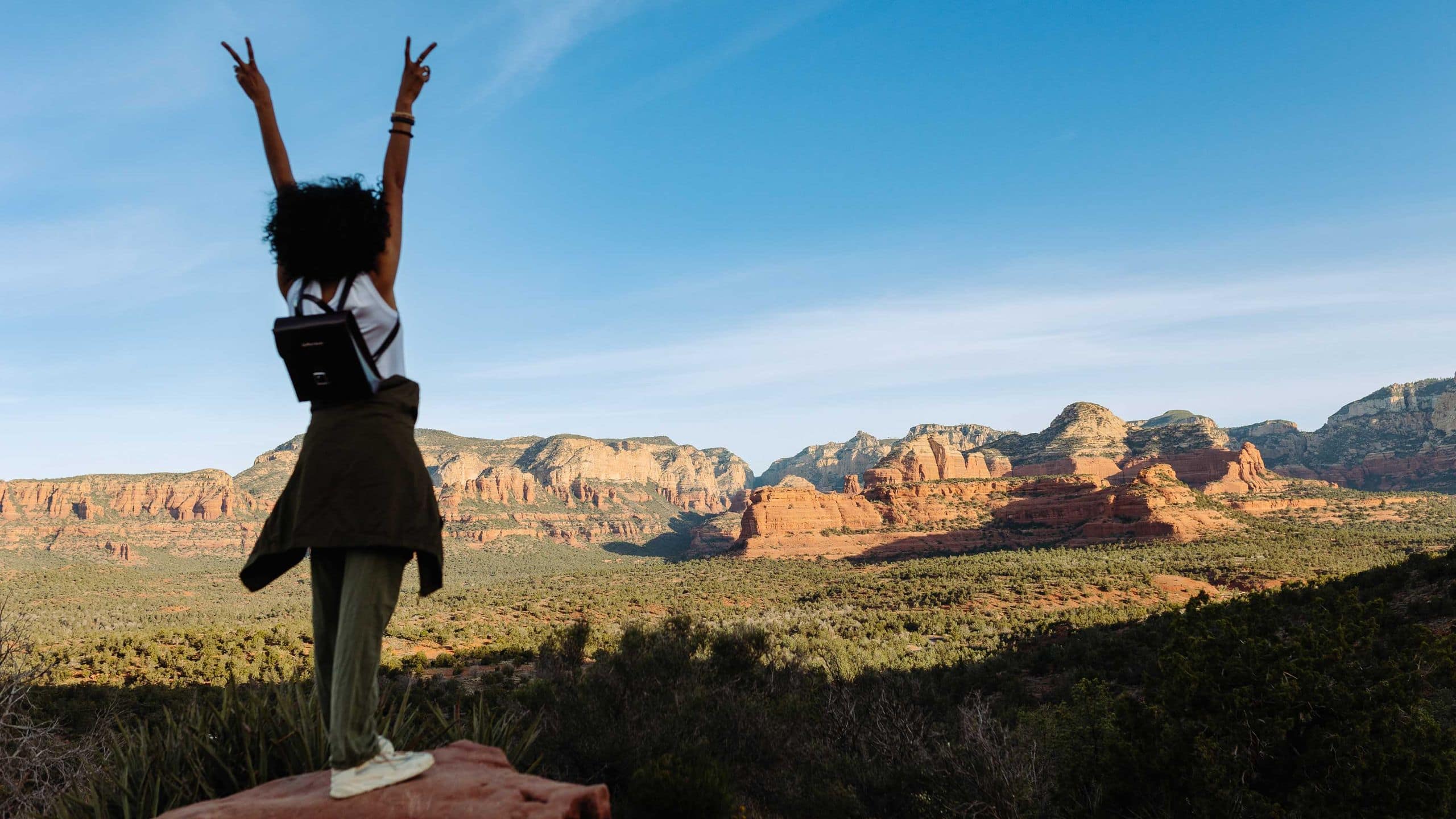 Hyatt Vacation Club at Piñon Pointe Woman Hiking Canyon