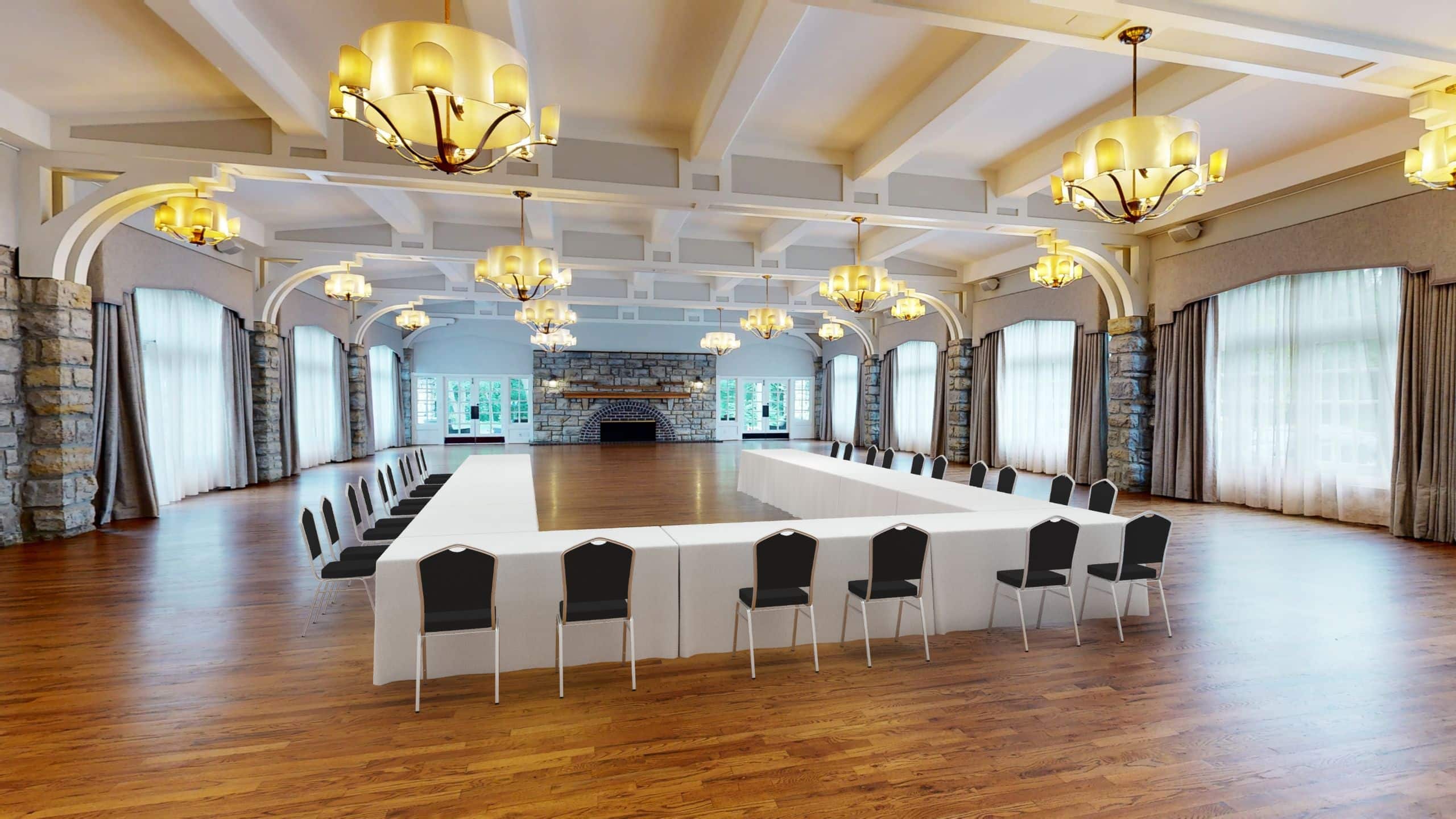 The Elms Hotel & Spa Regent Ballroom U Shape Table Setup