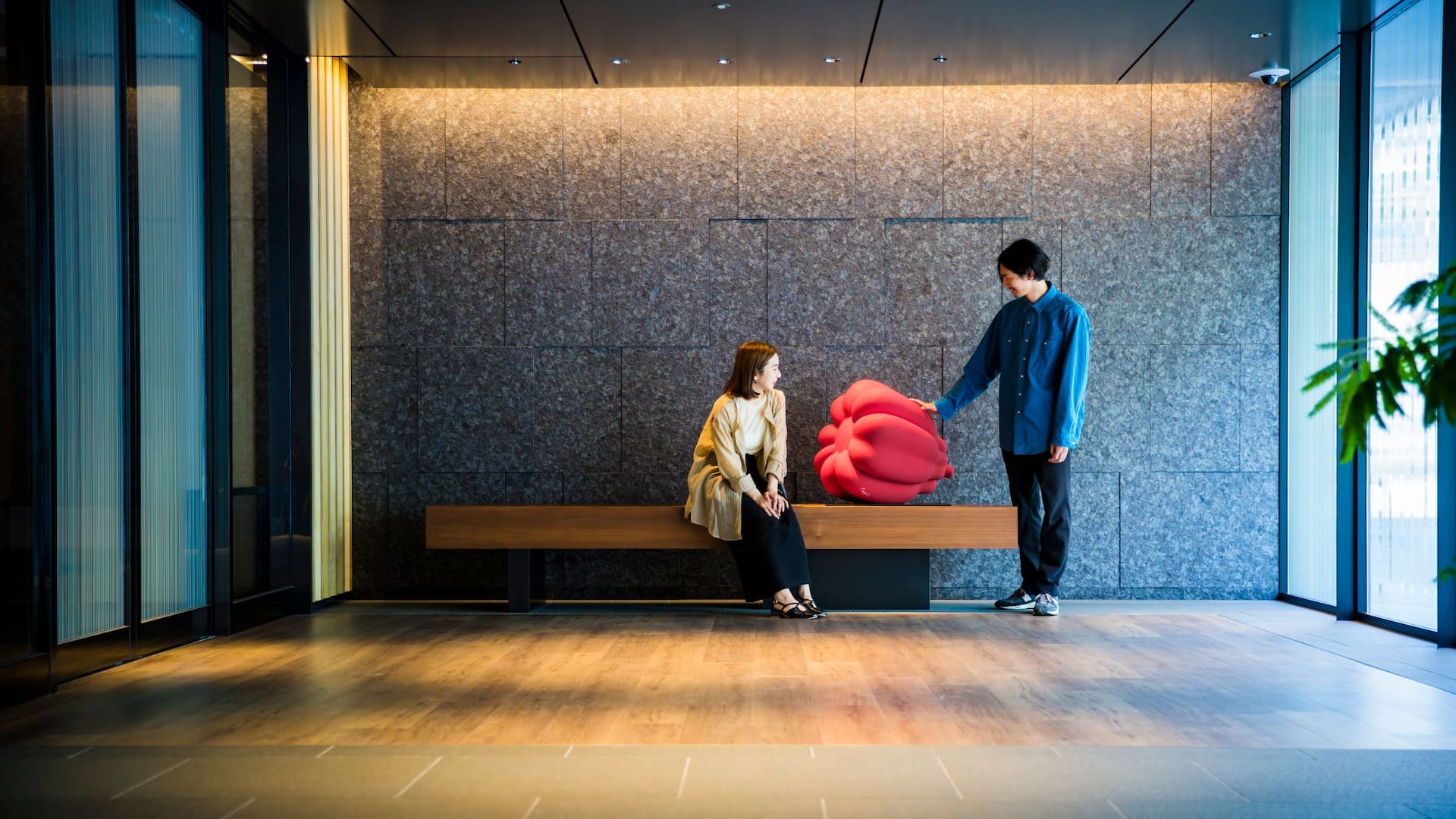 Hyatt Place Kyoto Entrance Art Couple