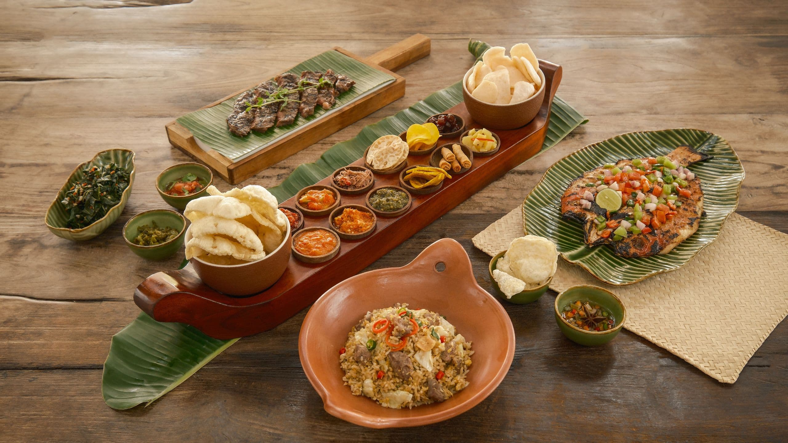 Alila Villas Uluwatu The Warung Menu Dishes Spread