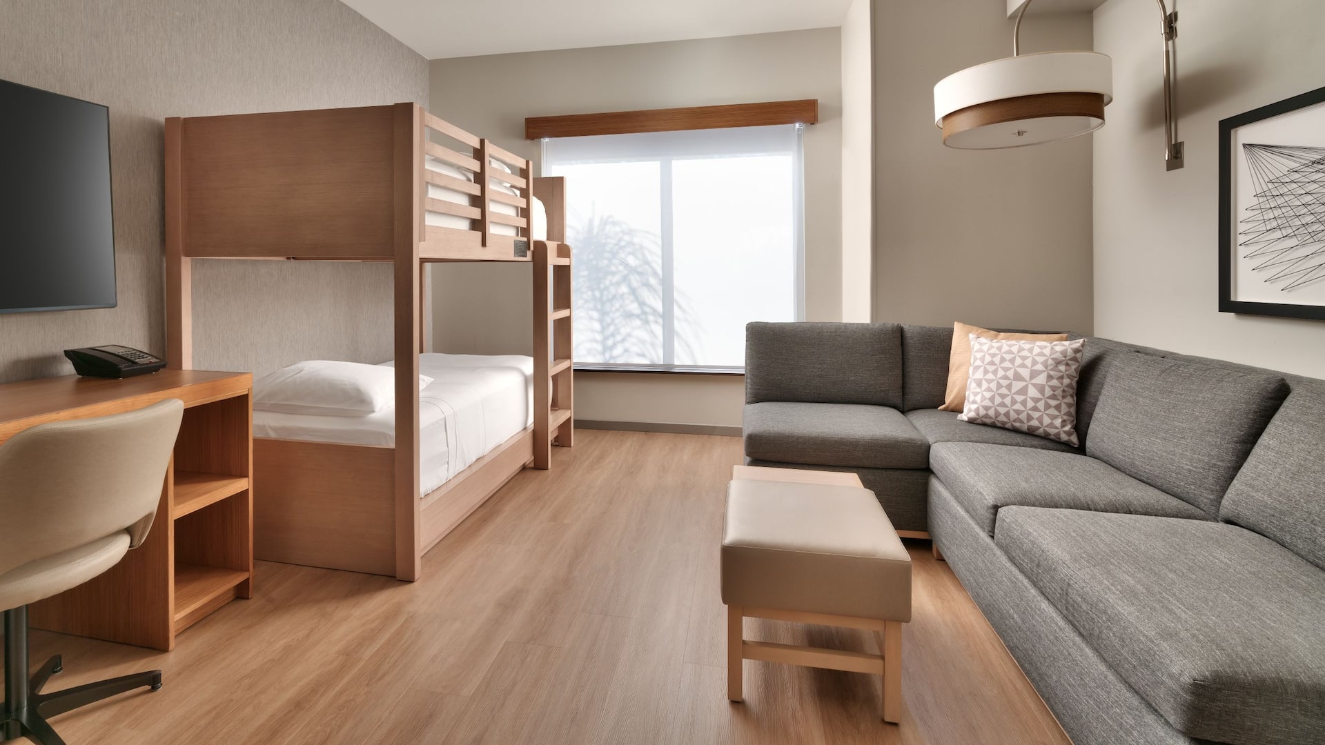 3/5 Hyatt Place at Anaheim Resort/Convention Center Bunk Bed Living Area