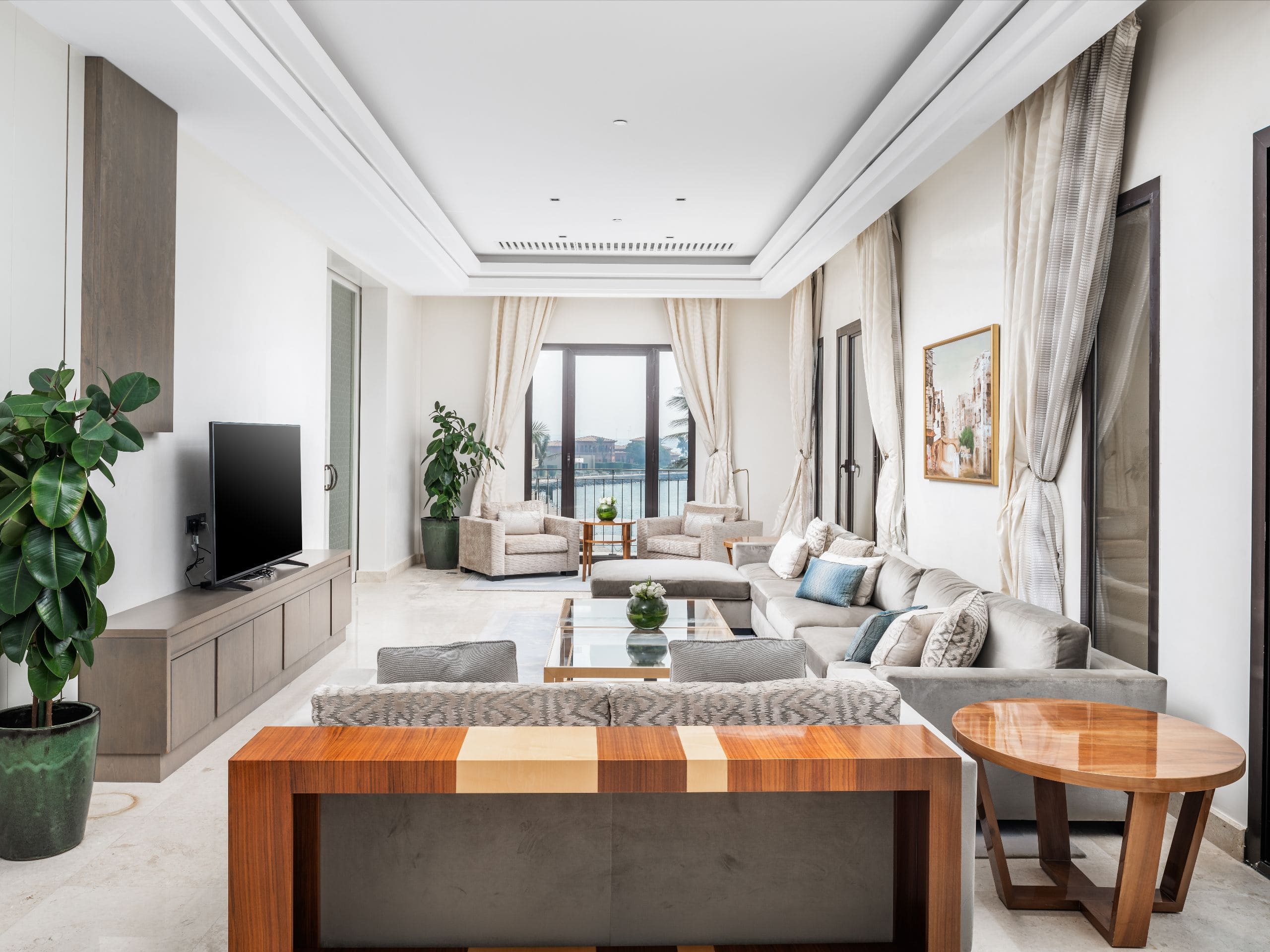 Park Hyatt Jeddah – Marina, Club and Spa - Relax in a Red Sea–facing suite with French doors, walk-in rain shower, and elegant indoor-outdoor living.