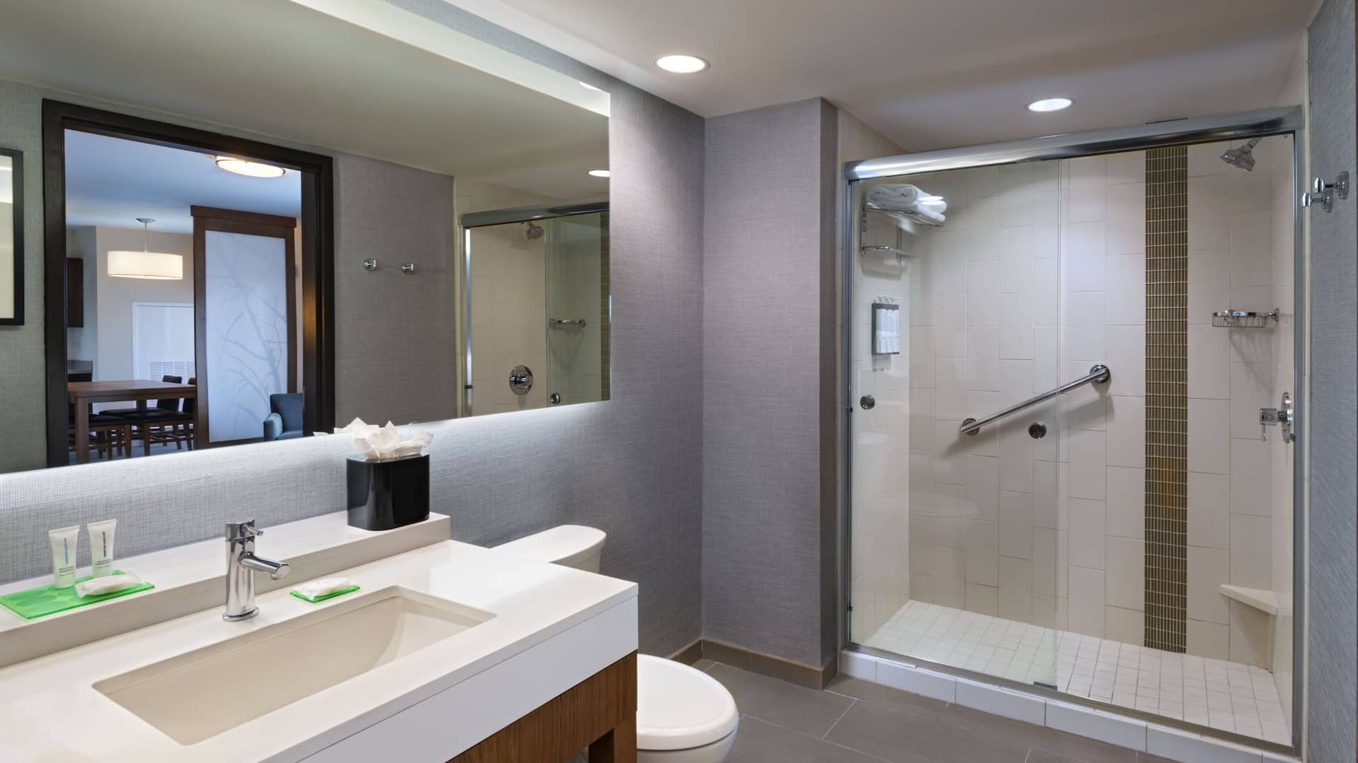 3/4 Hyatt Place Greensboro / Downtown Suite Bathroom