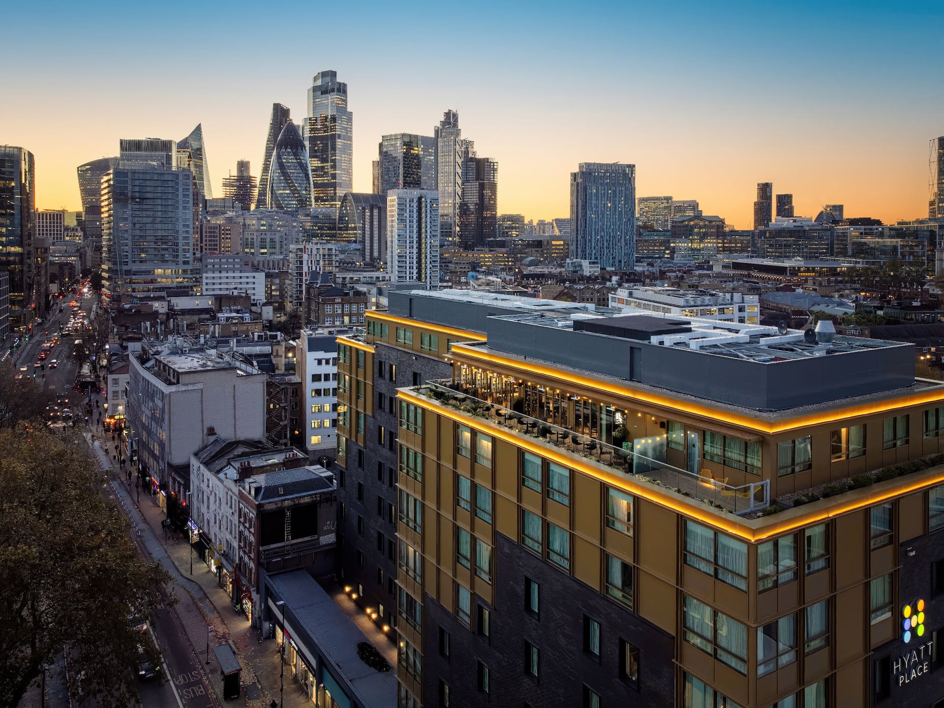 Hyatt Place London City East Drone Exterior