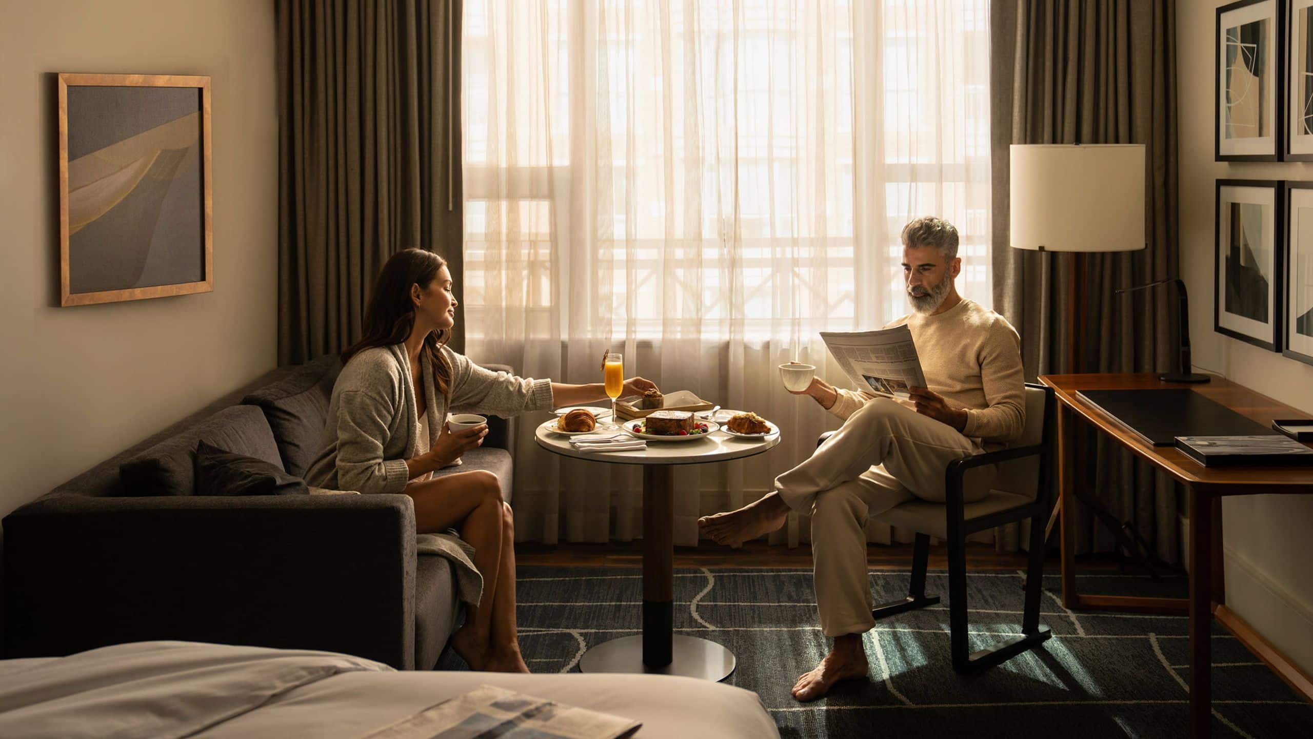 Park Hyatt Toronto Couple Dining In Guestroom