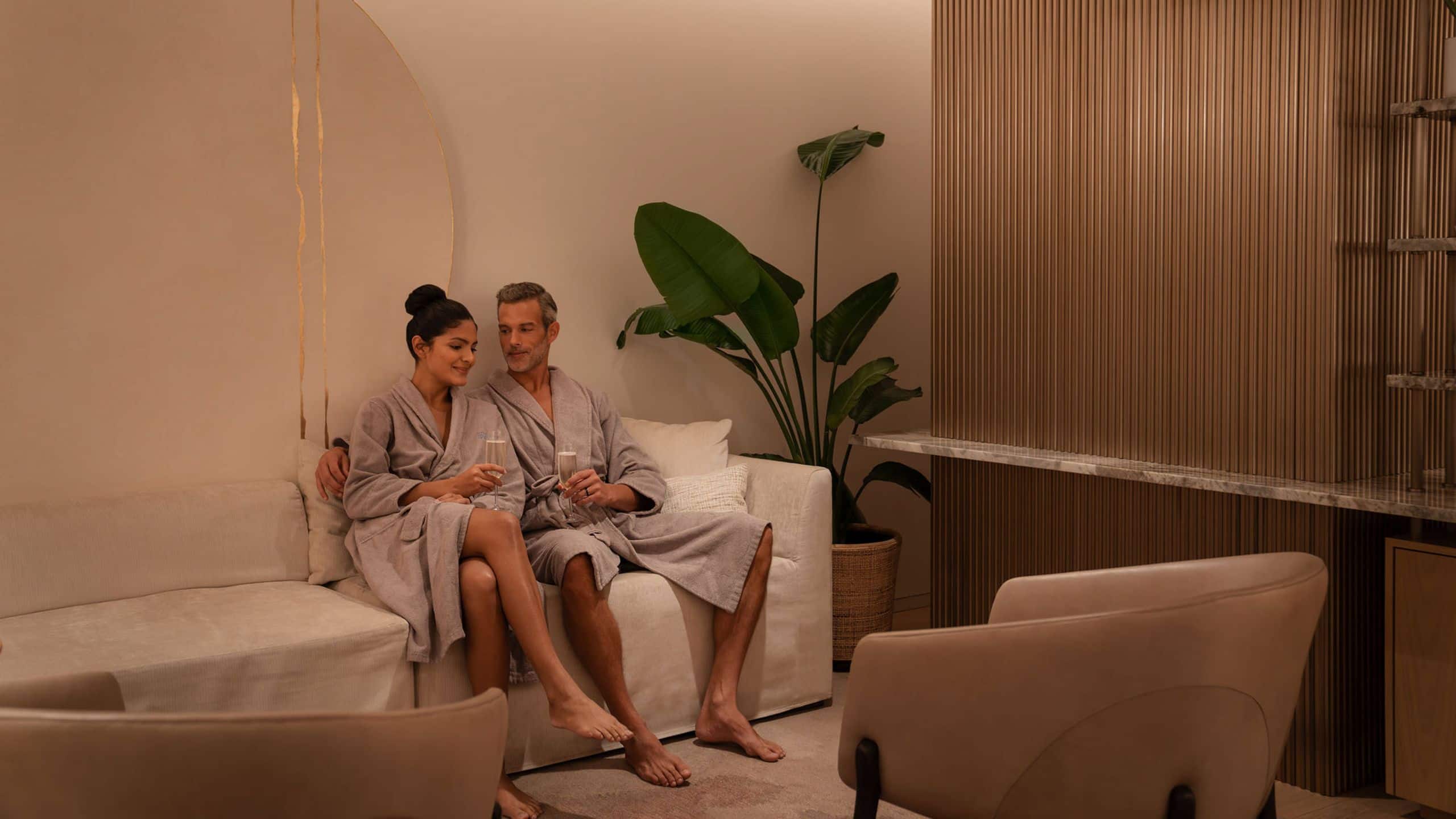 Park Hyatt Toronto Couple In Stillwater Spa Waiting Room