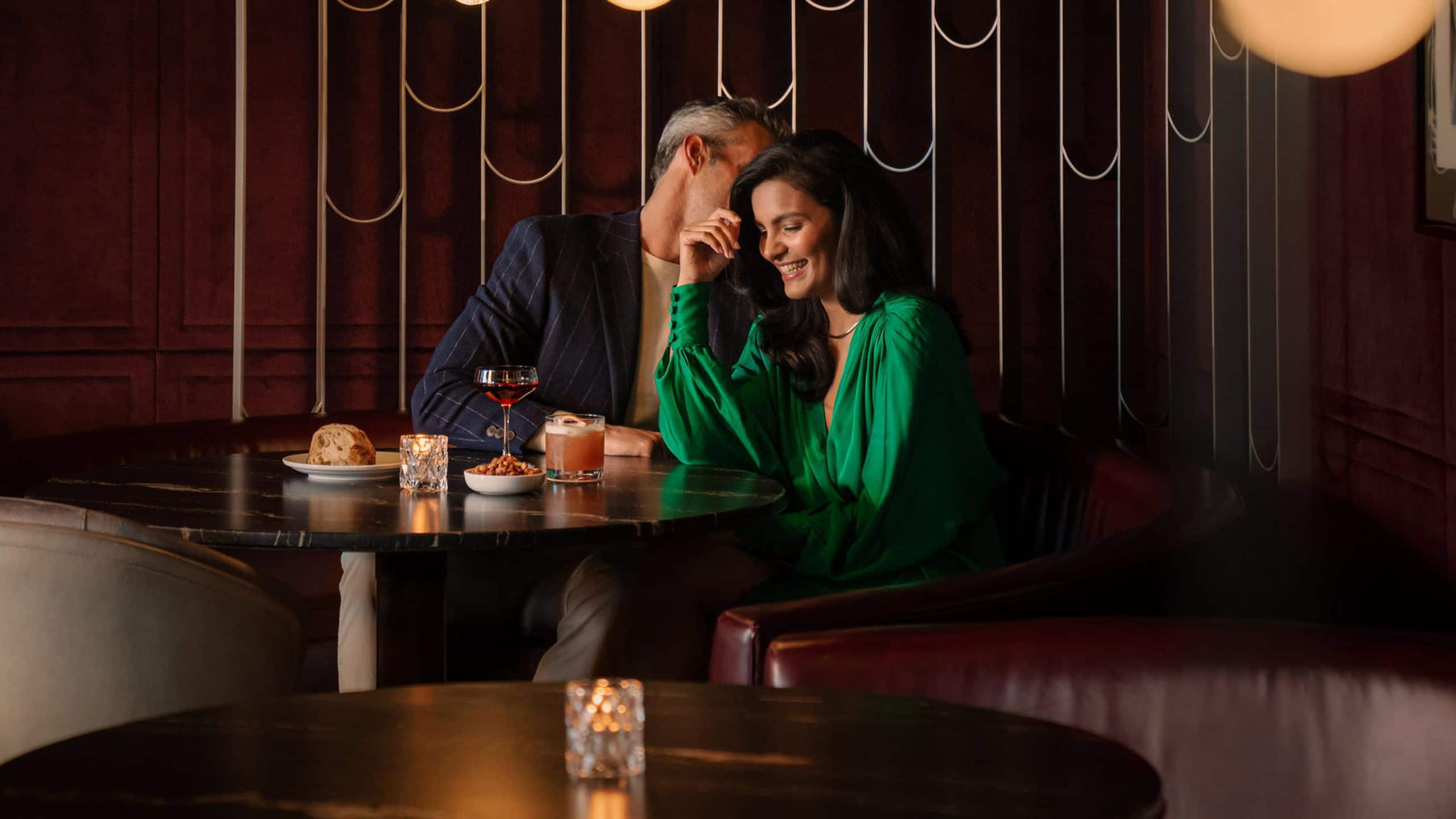Park Hyatt Toronto Couple In Writers Room Booth