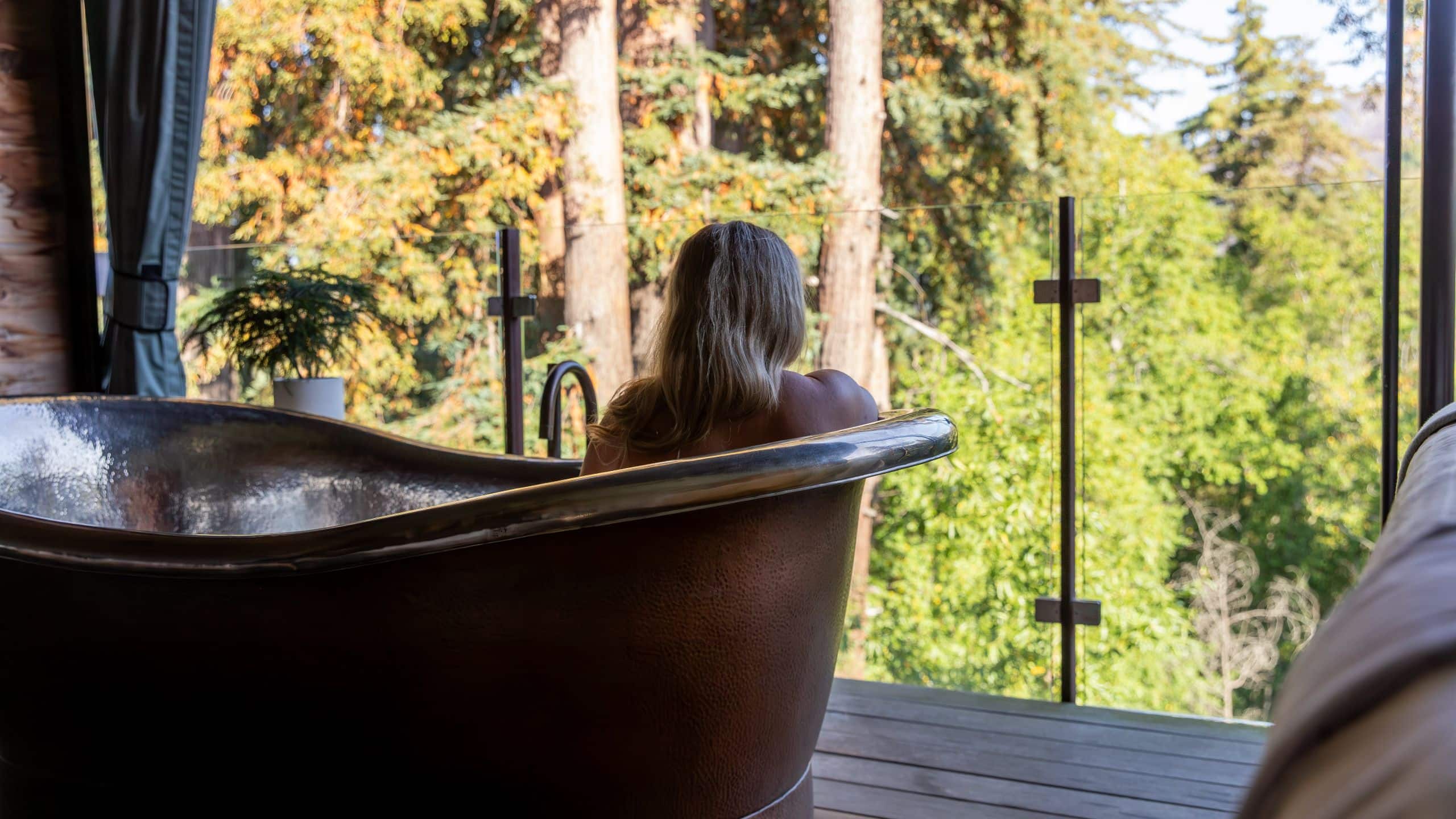 Alila Ventana Big Sur Outdoor Spa Soaking Tub View
