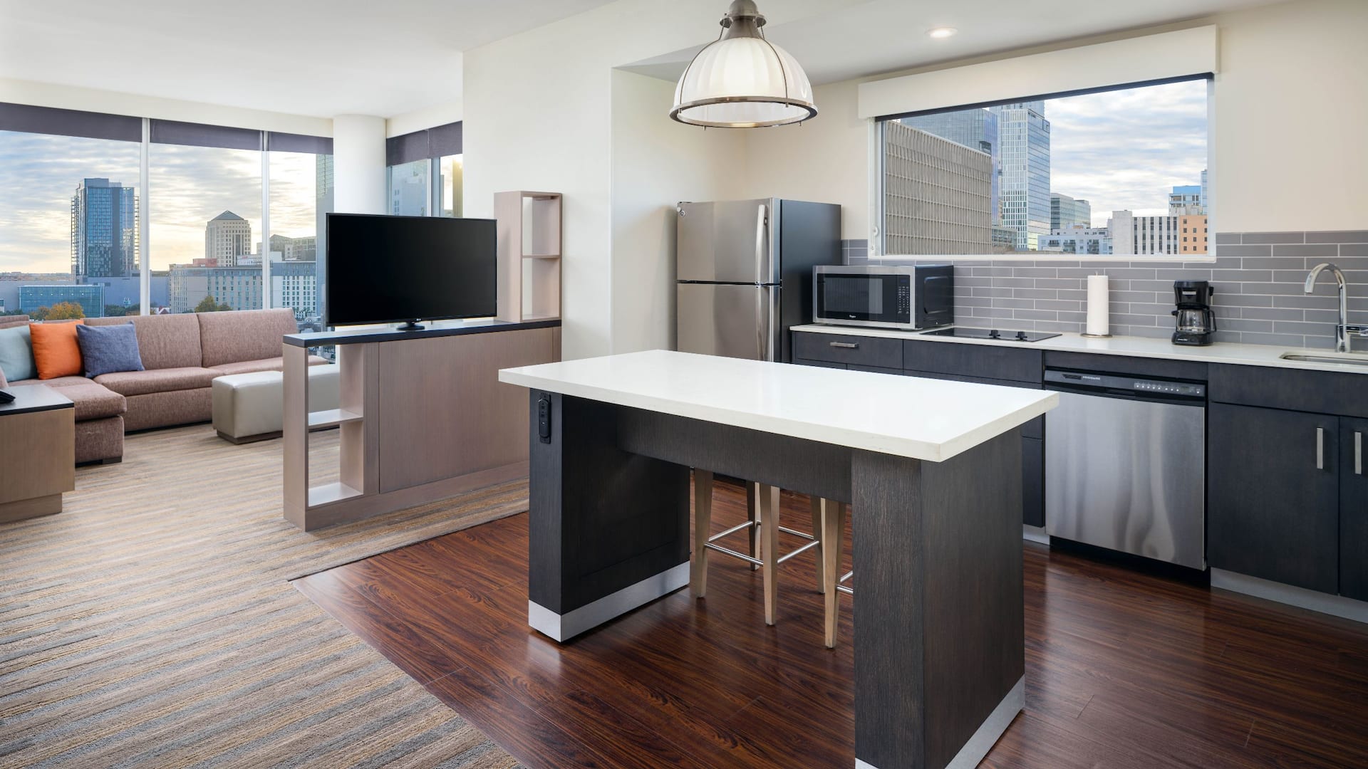 Hyatt House Austin/Downtown One Bedroom Kitchen Suite Overview