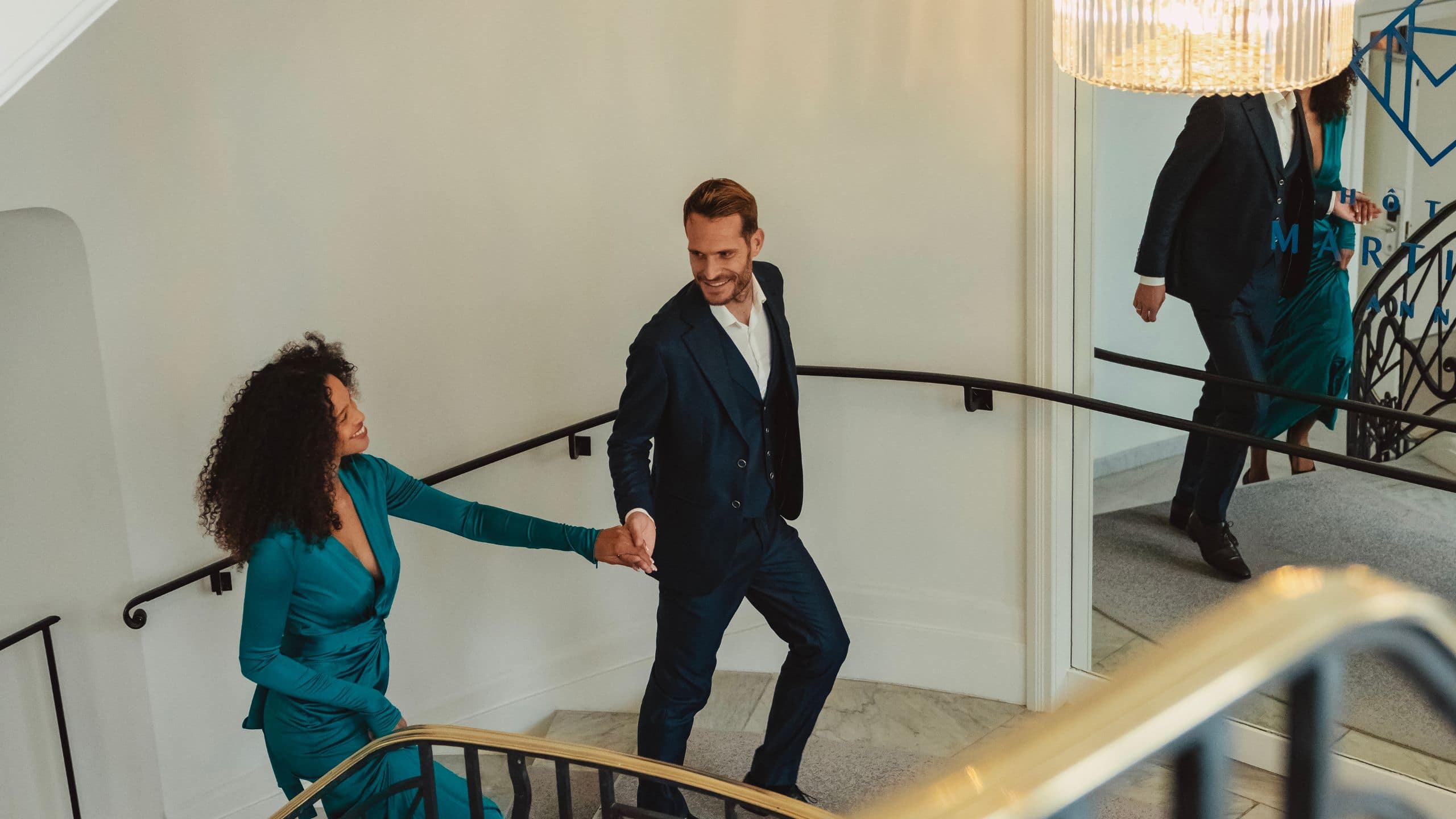 Hôtel Martinez Lifestyle Couple Stairs
