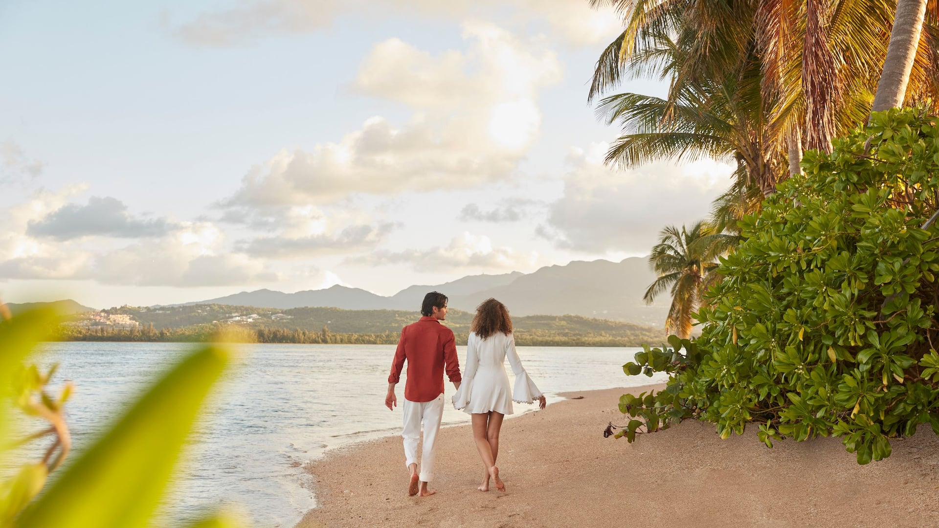 Hyatt Regency Grand Reserve Puerto Rico Couple Walking Beach Sand