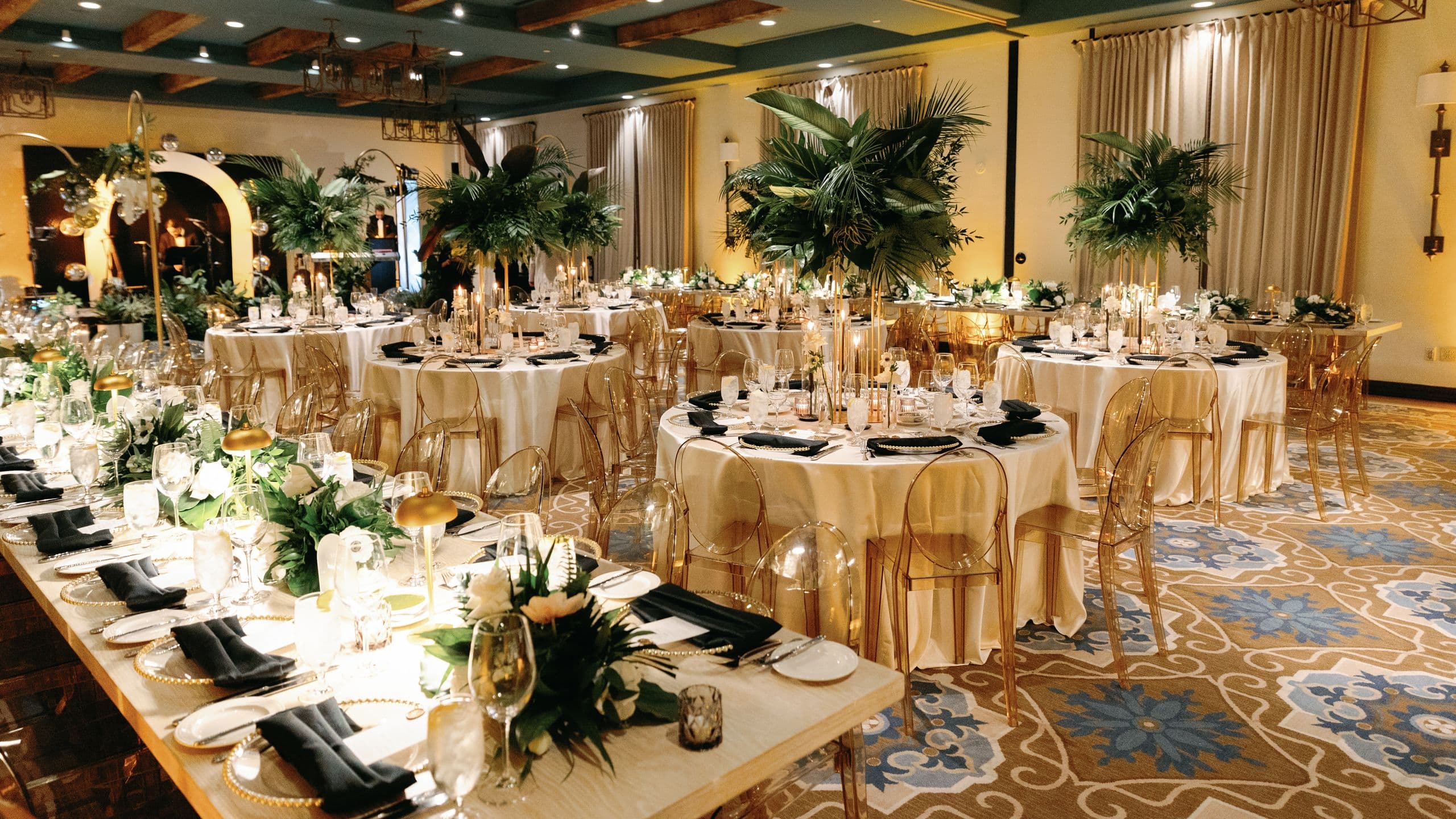 Royal Palms Resort and Spa Estrella Ballroom Wedding Reception With Band Set