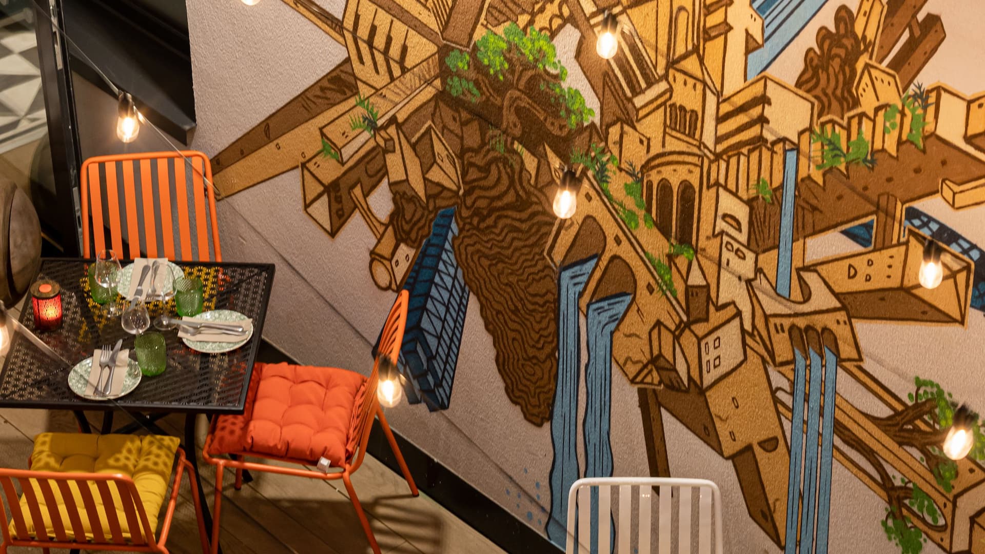 Hyatt Place London City East Terrazza Detail