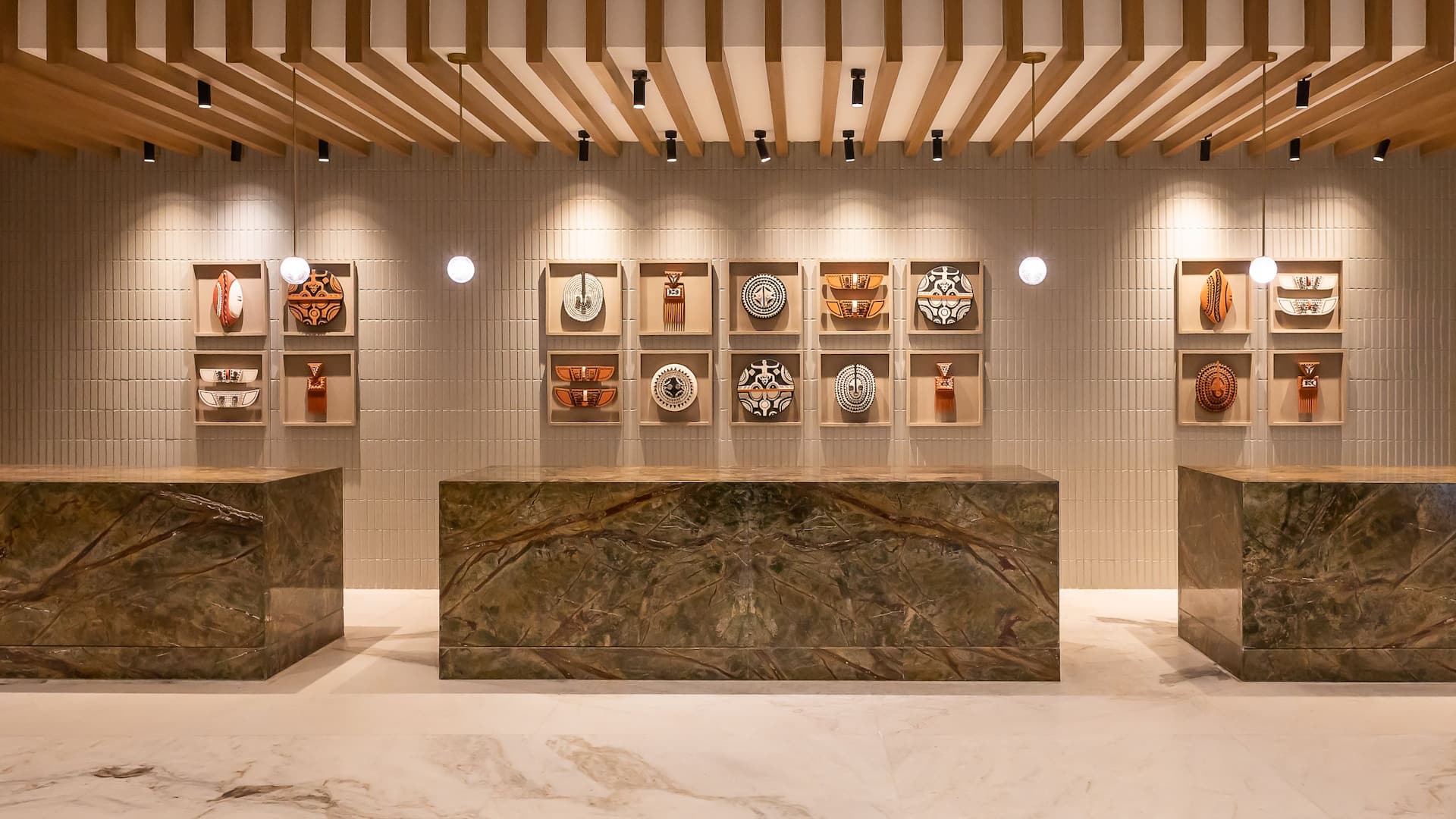 Hyatt Regency Nairobi Westlands Lobby Reception Desk African Art