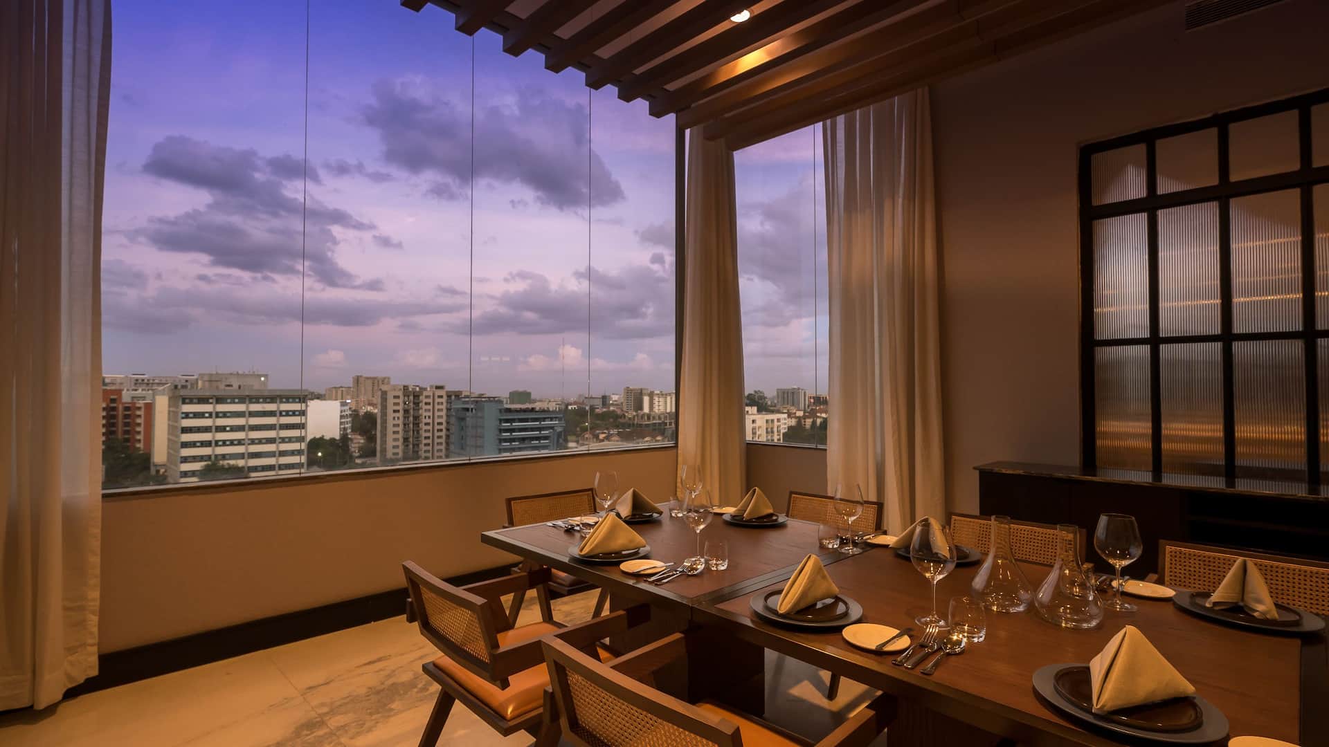 Hyatt Regency Nairobi Westlands Private Dining Room Dinner Set Up