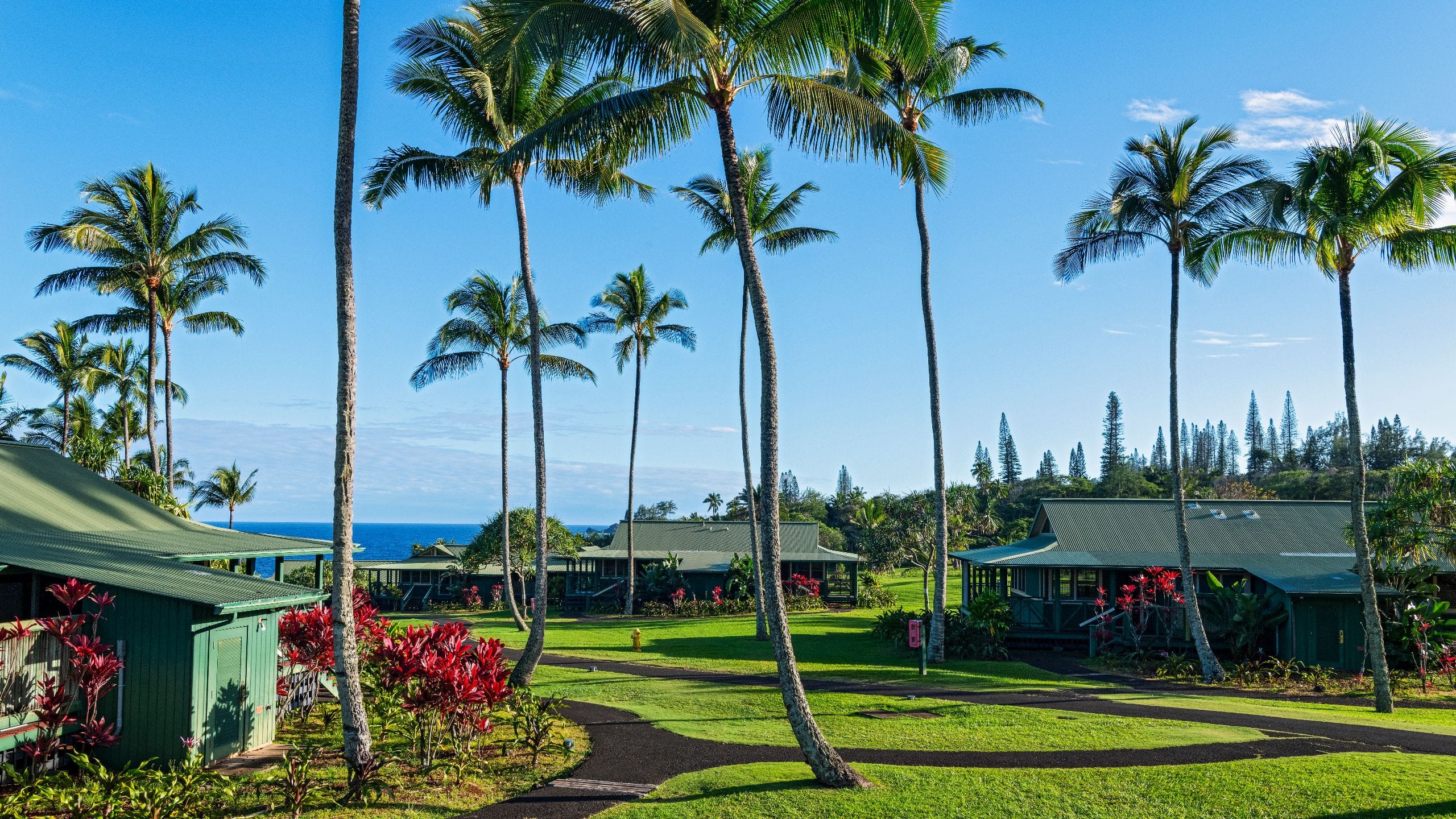 Hana-Maui Resort Bungalows In Daytime