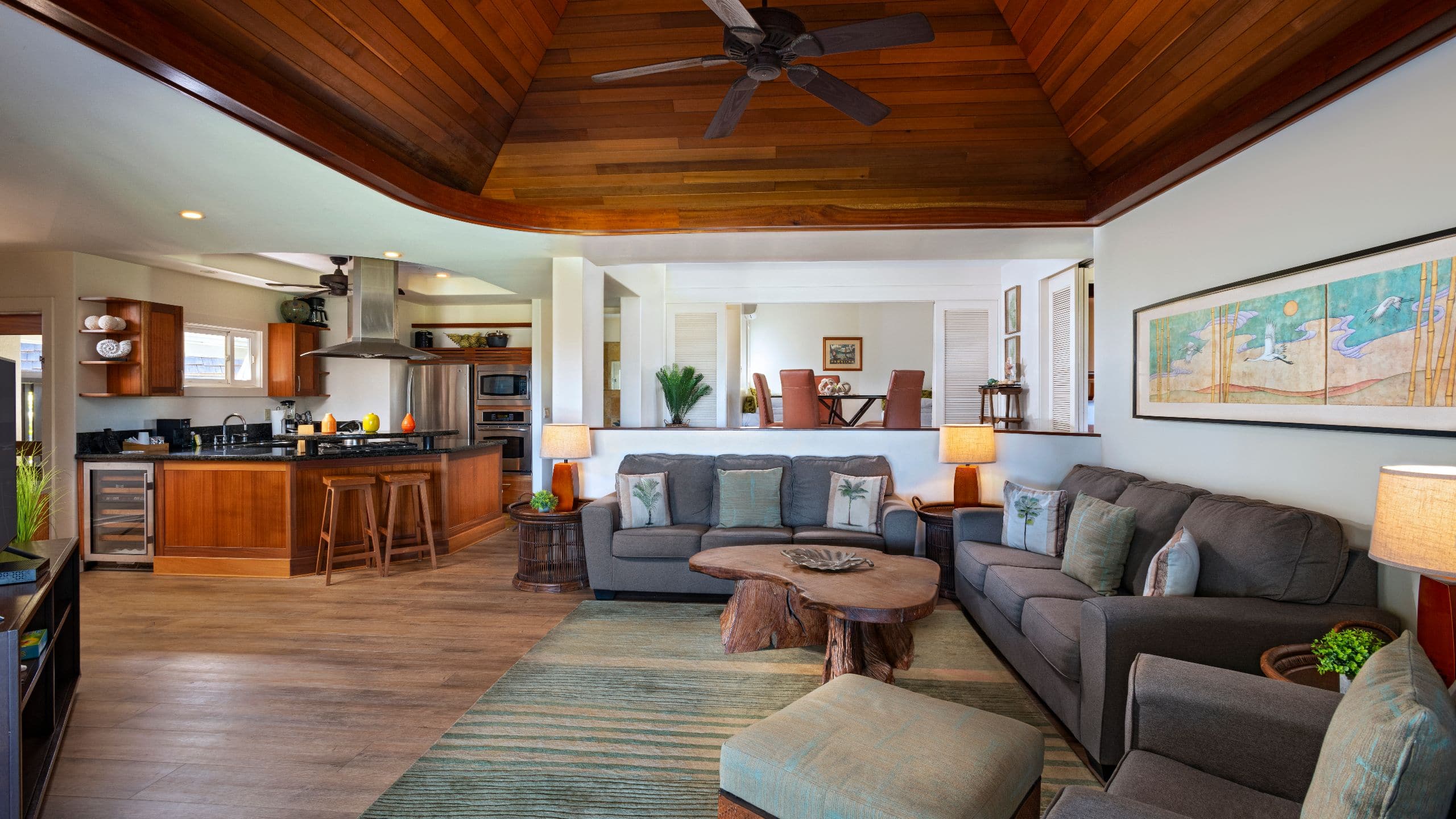 Hana-Maui Resort Two Bedroom Villa Living Room