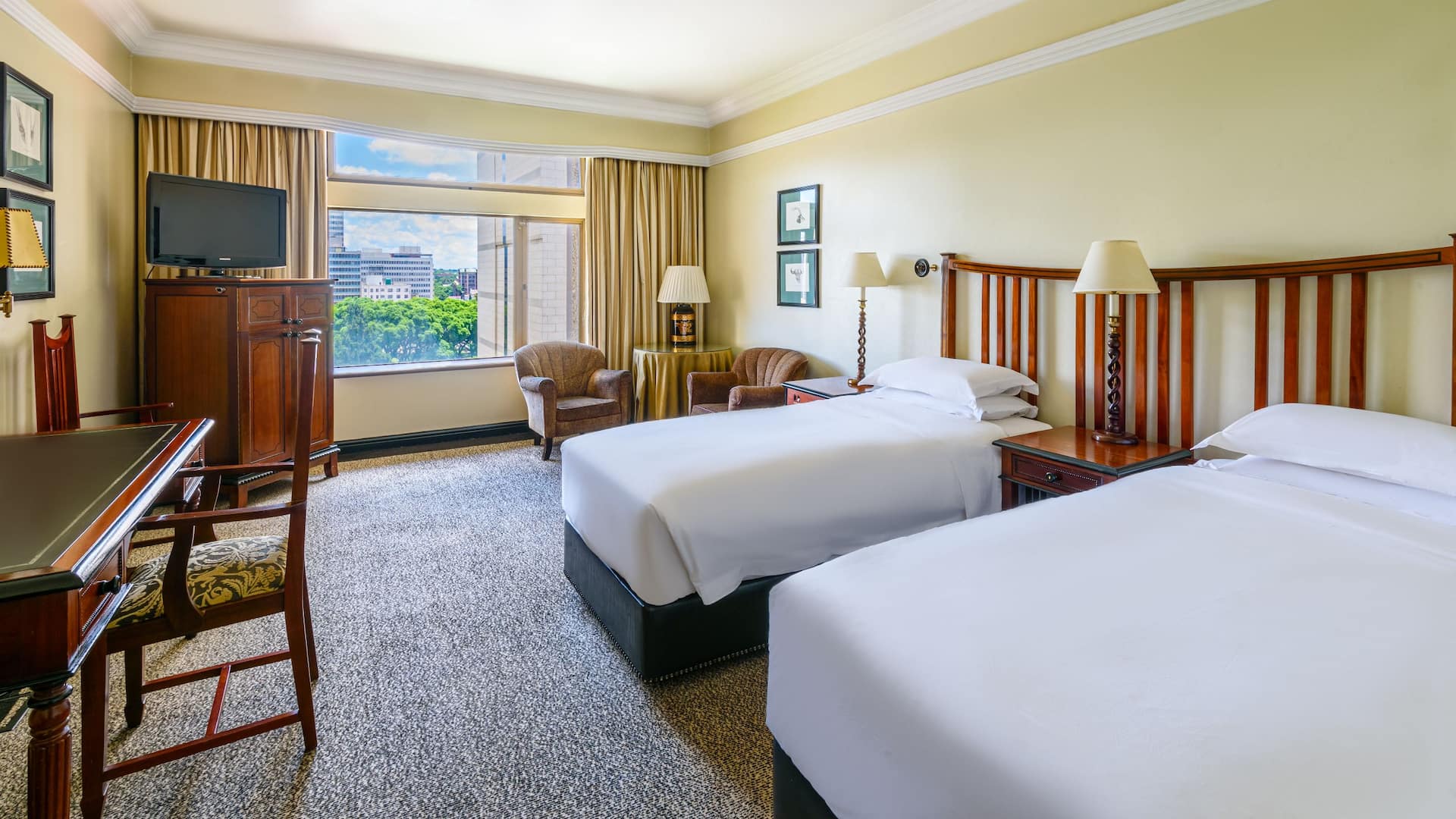 Meikles Hotel Twin Beds Park View