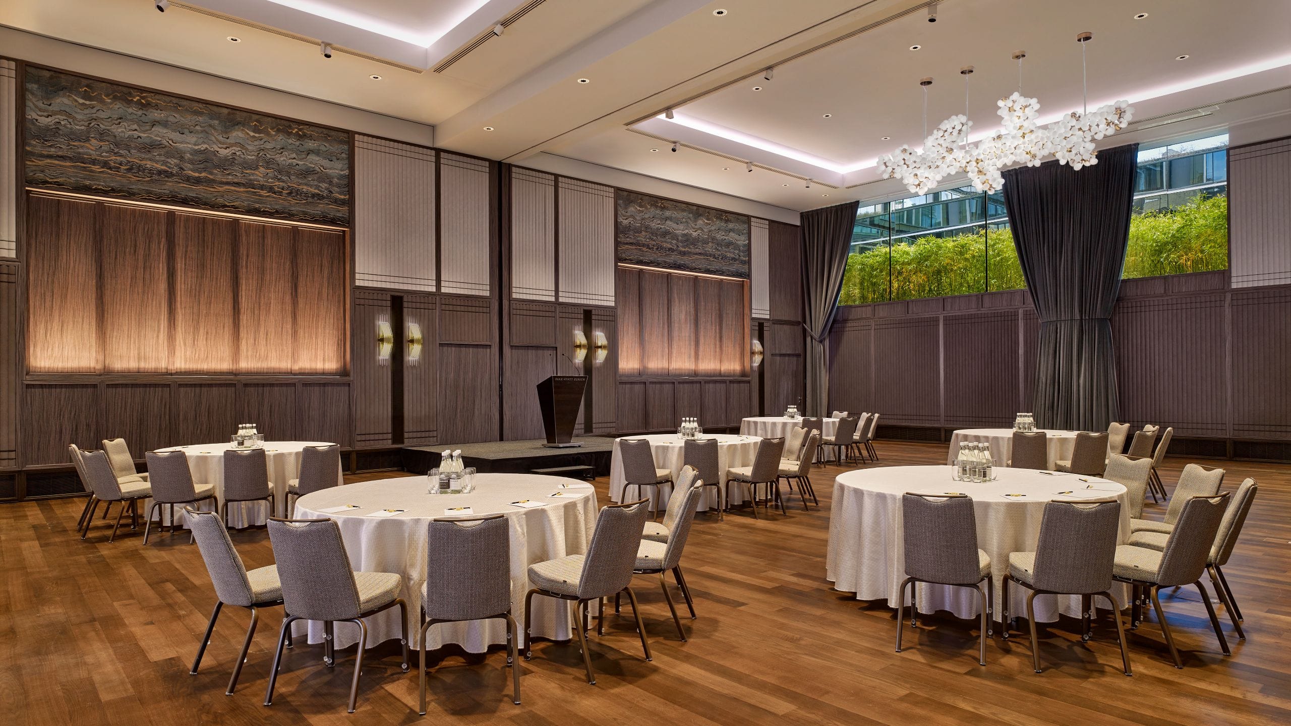 6 of 7 Park Hyatt Zurich Ballroom Cabaret Set Up