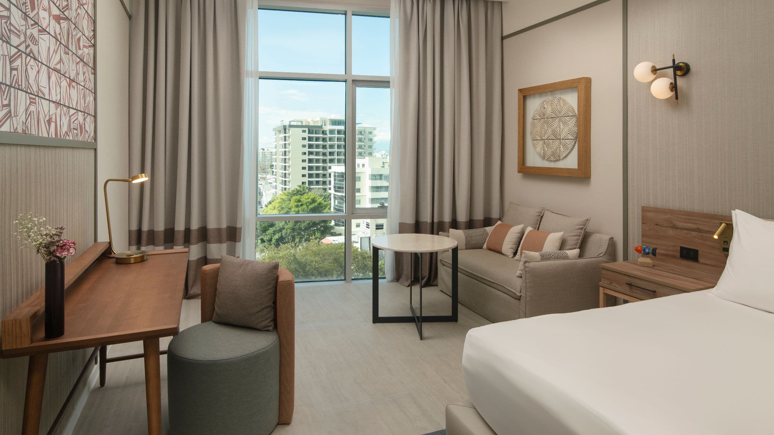 Hyatt Centric Santo Domingo Guestroom Seating And Desk With City View