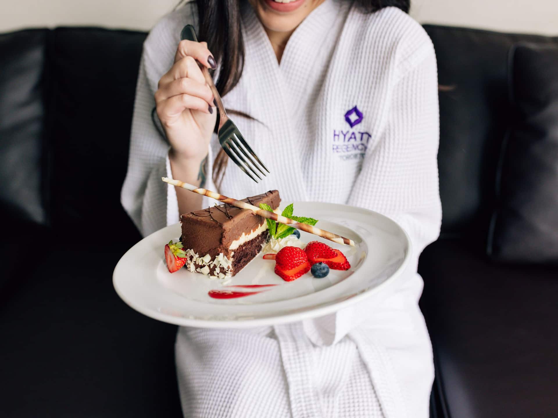 Hyatt Regency Toronto In Room Dining Chocolate Cake