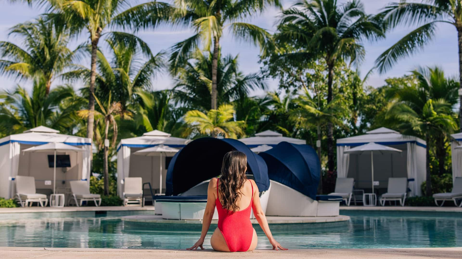 Grand Hyatt Baha Mar Elixir Pool Woman Sitting