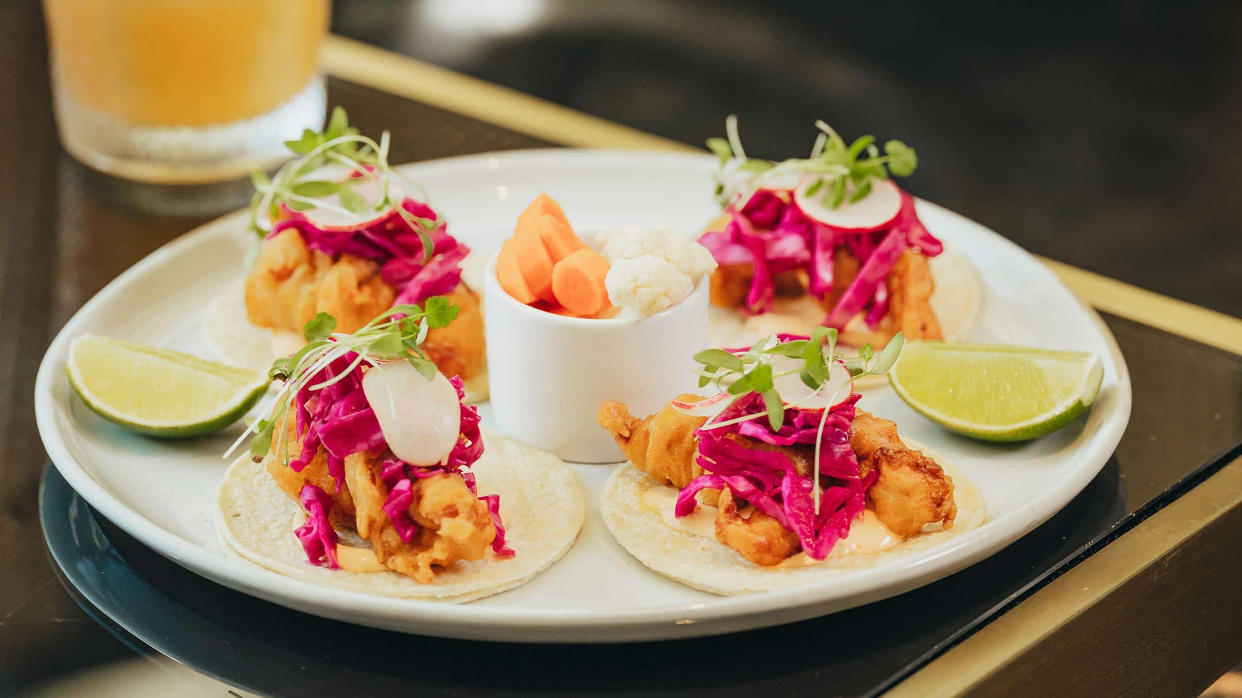 Hyatt Centric Downtown Sacramento 7th Street Standard Fish Tacos Tequila Cocktail