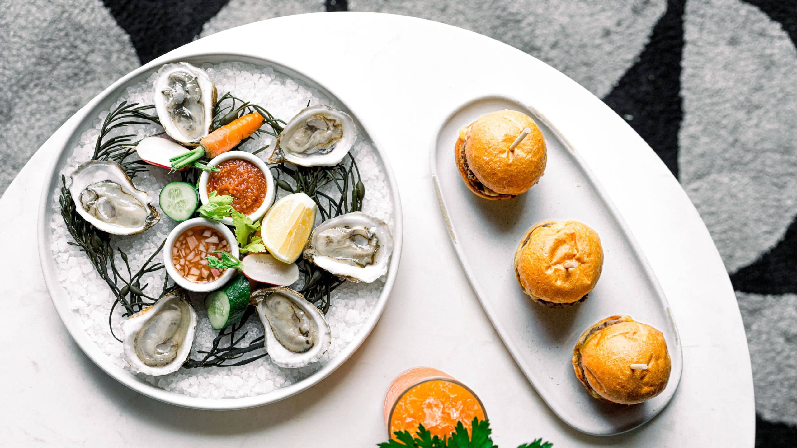 Hyatt Centric Downtown Sacramento 7th Street Standard Oysters Beef Sliders