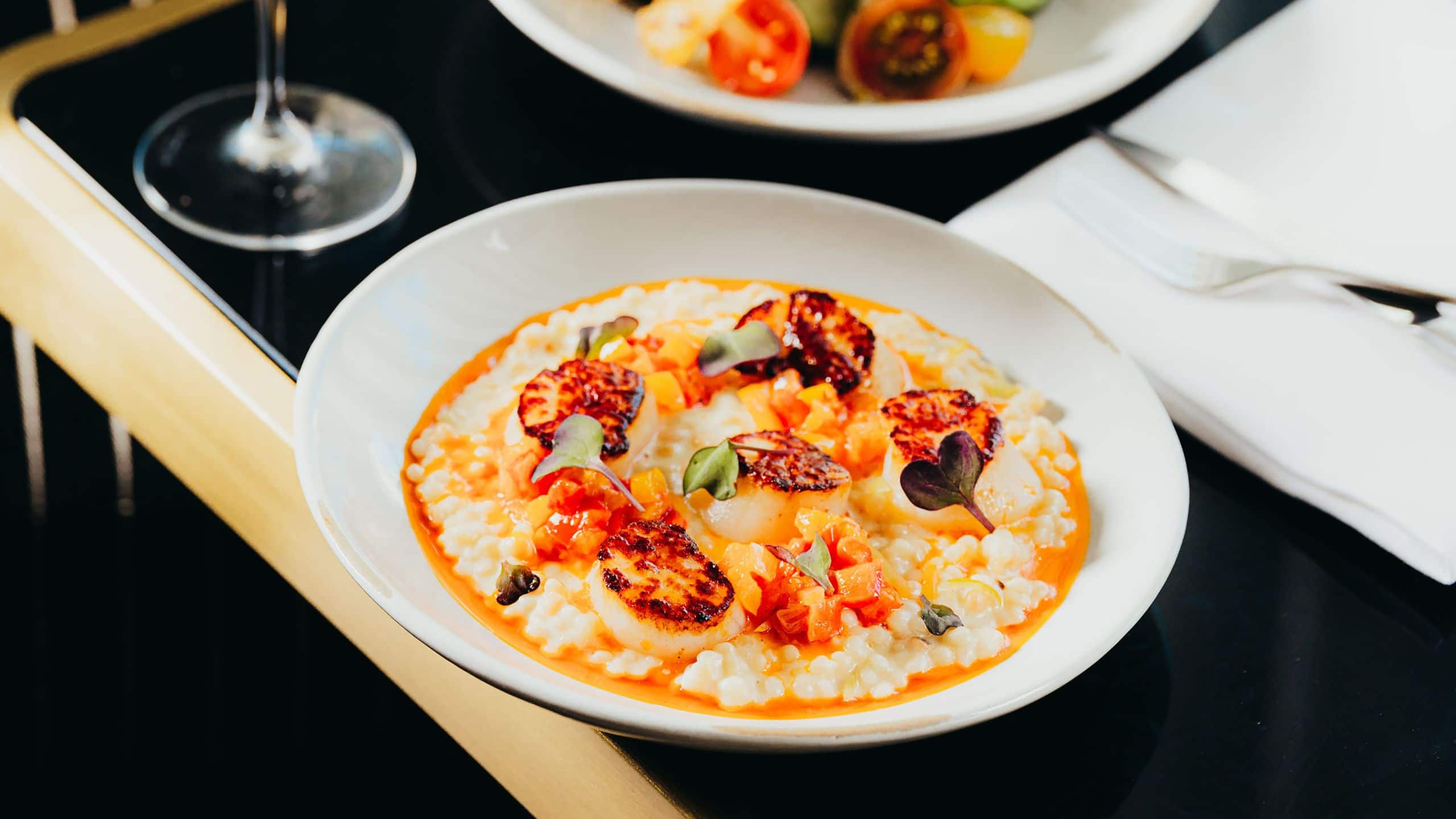 Hyatt Centric Downtown Sacramento 7th Street Standard Scallop Risotto