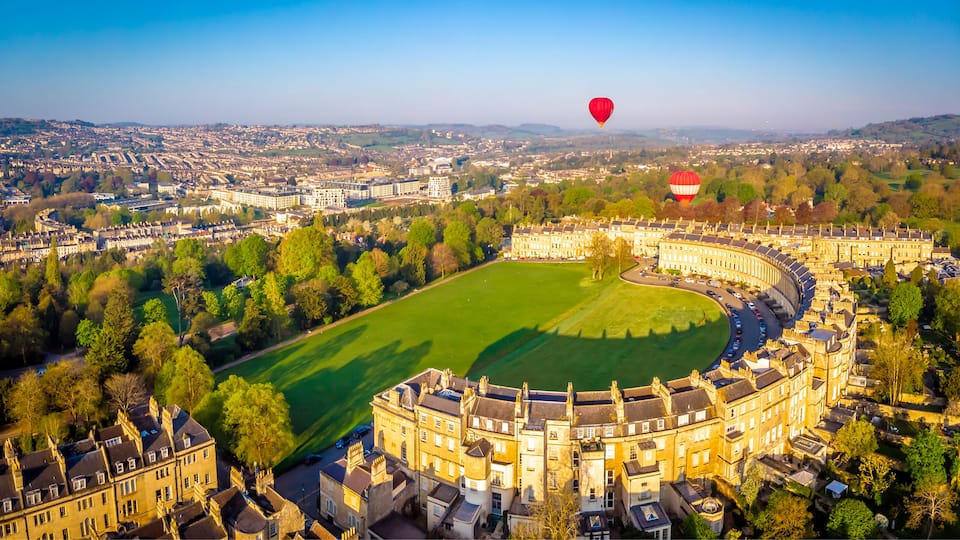 The Royal Crescent Hotel Spa Aerial