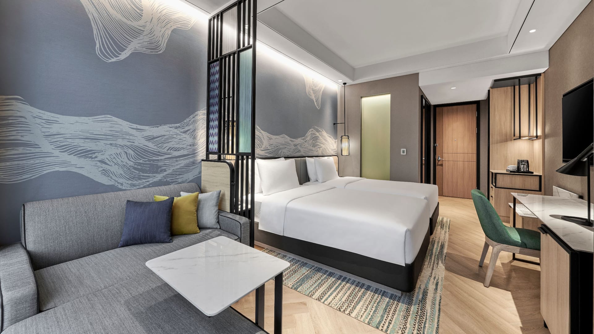 Hyatt Place Makassar Standard Bedroom Twin Reversed Angle