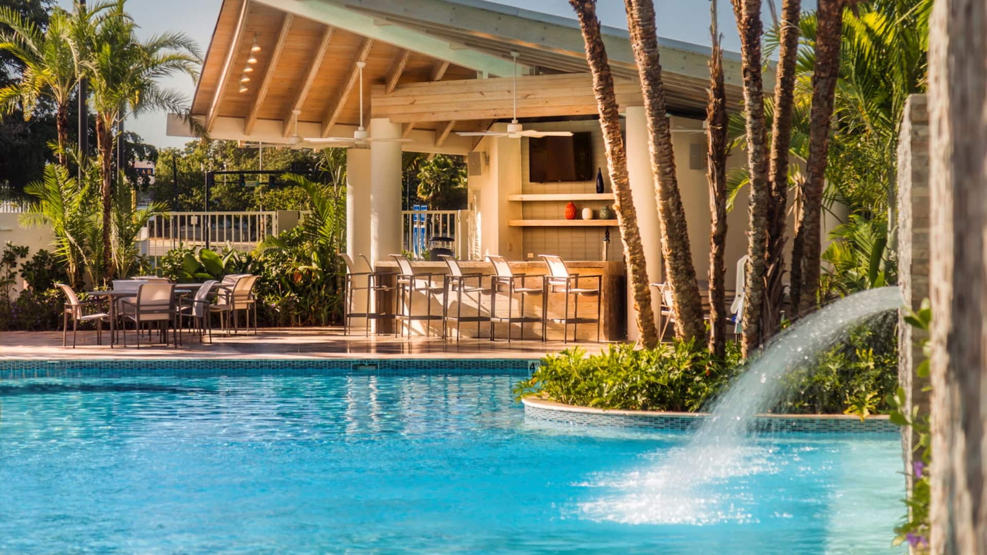 Hyatt Place San Juan Pool Waterfall Daytime
