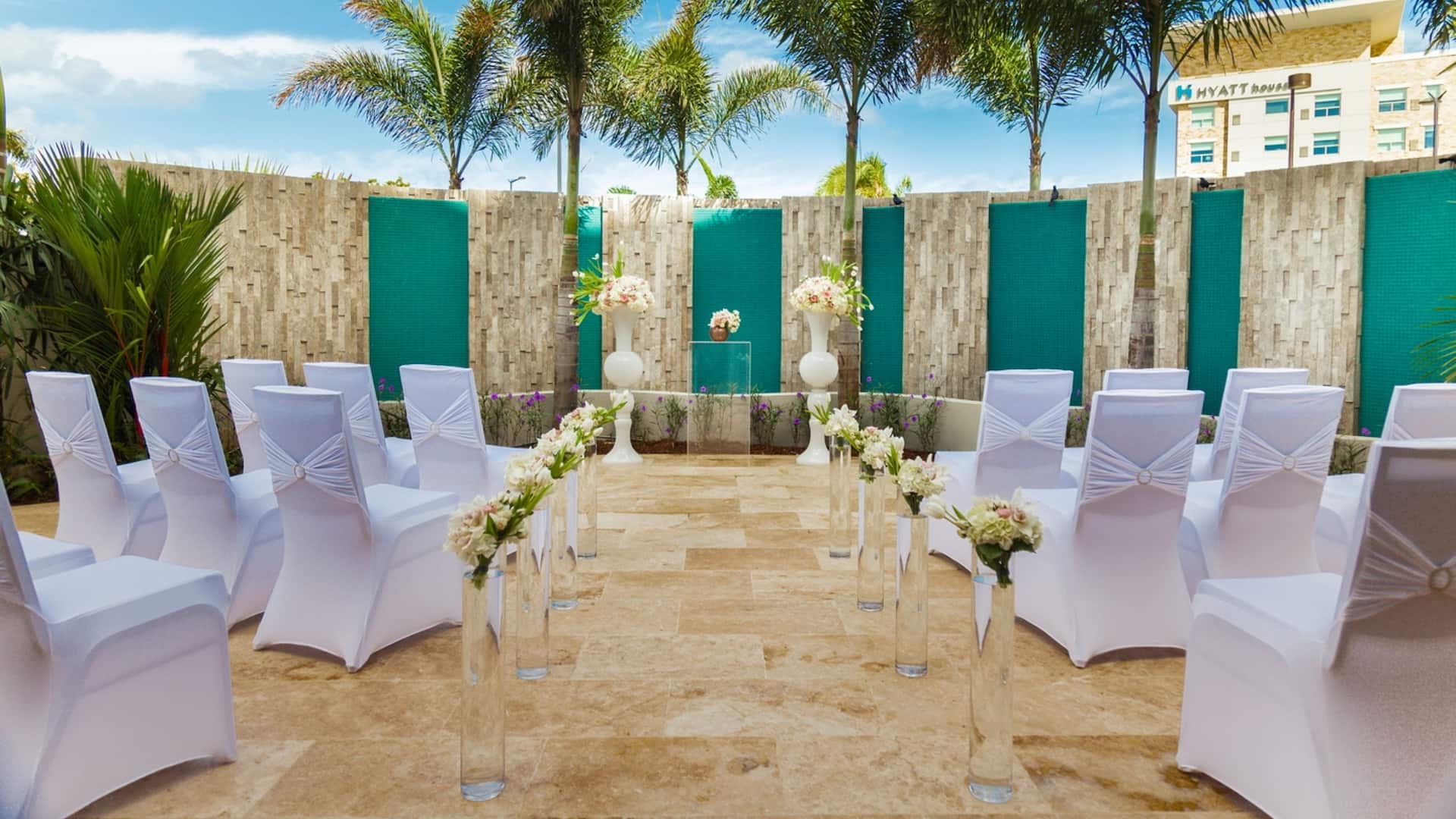 Hyatt Place San Juan Terrace Wedding Ceremony Daytime