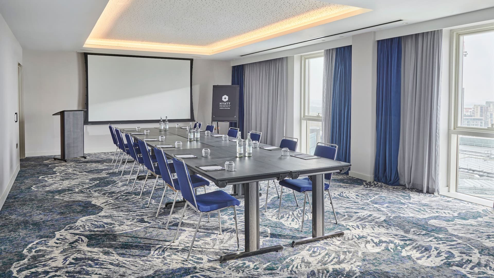 1 of 4 Hyatt Regency London Stratford Kingsland Suite Boardroom Setup