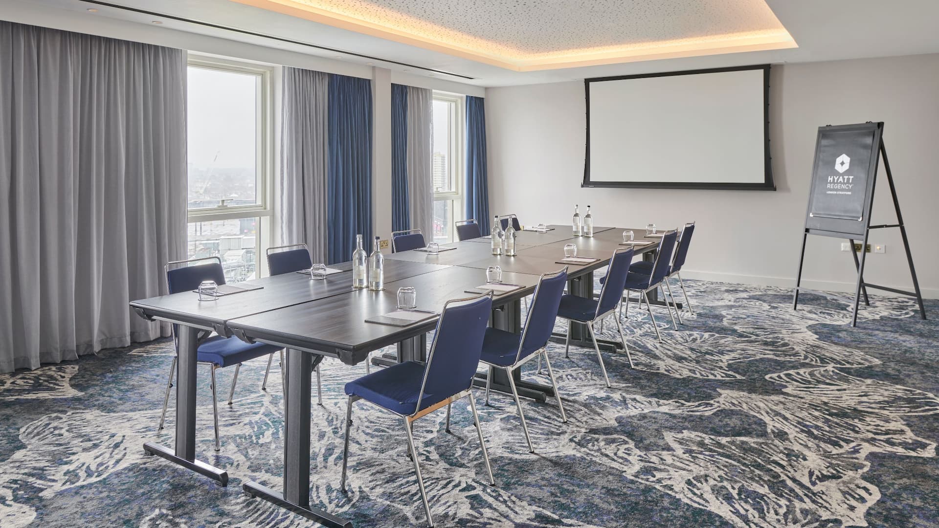 3 of 4 Hyatt Regency London Stratford Kingsland Suite Boardroom Table