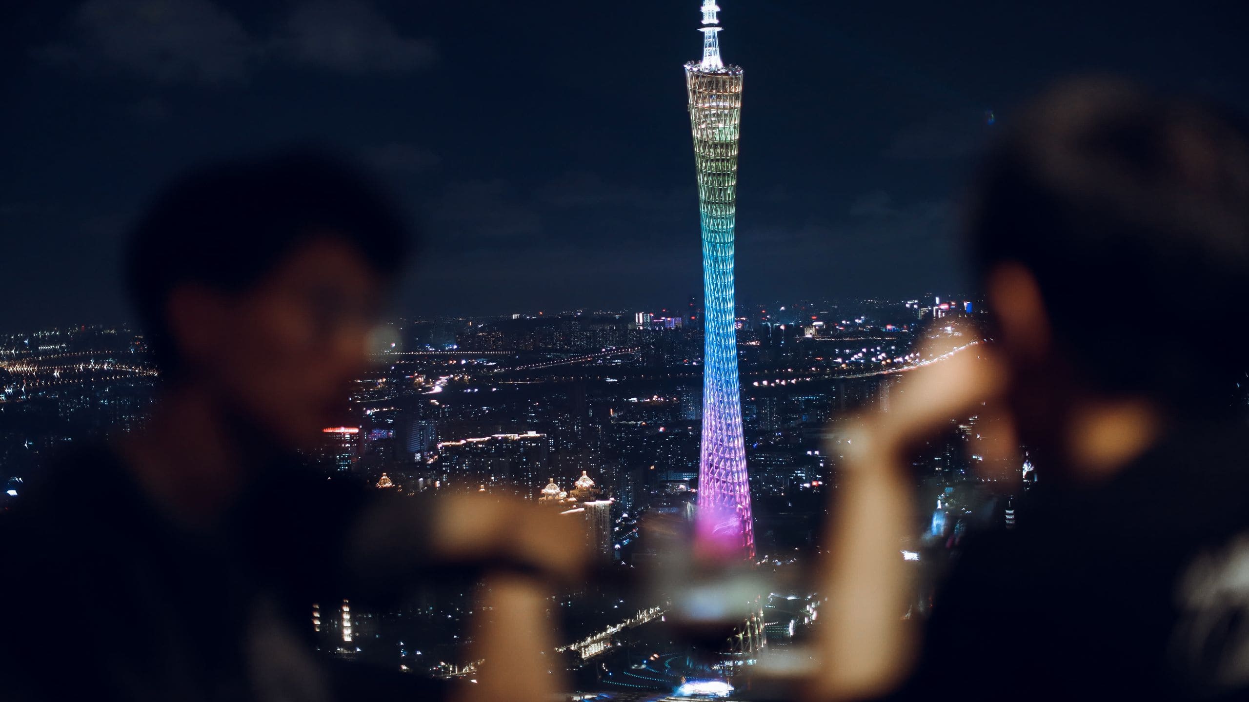 Park Hyatt Guangzhou The Roof Bar At Night