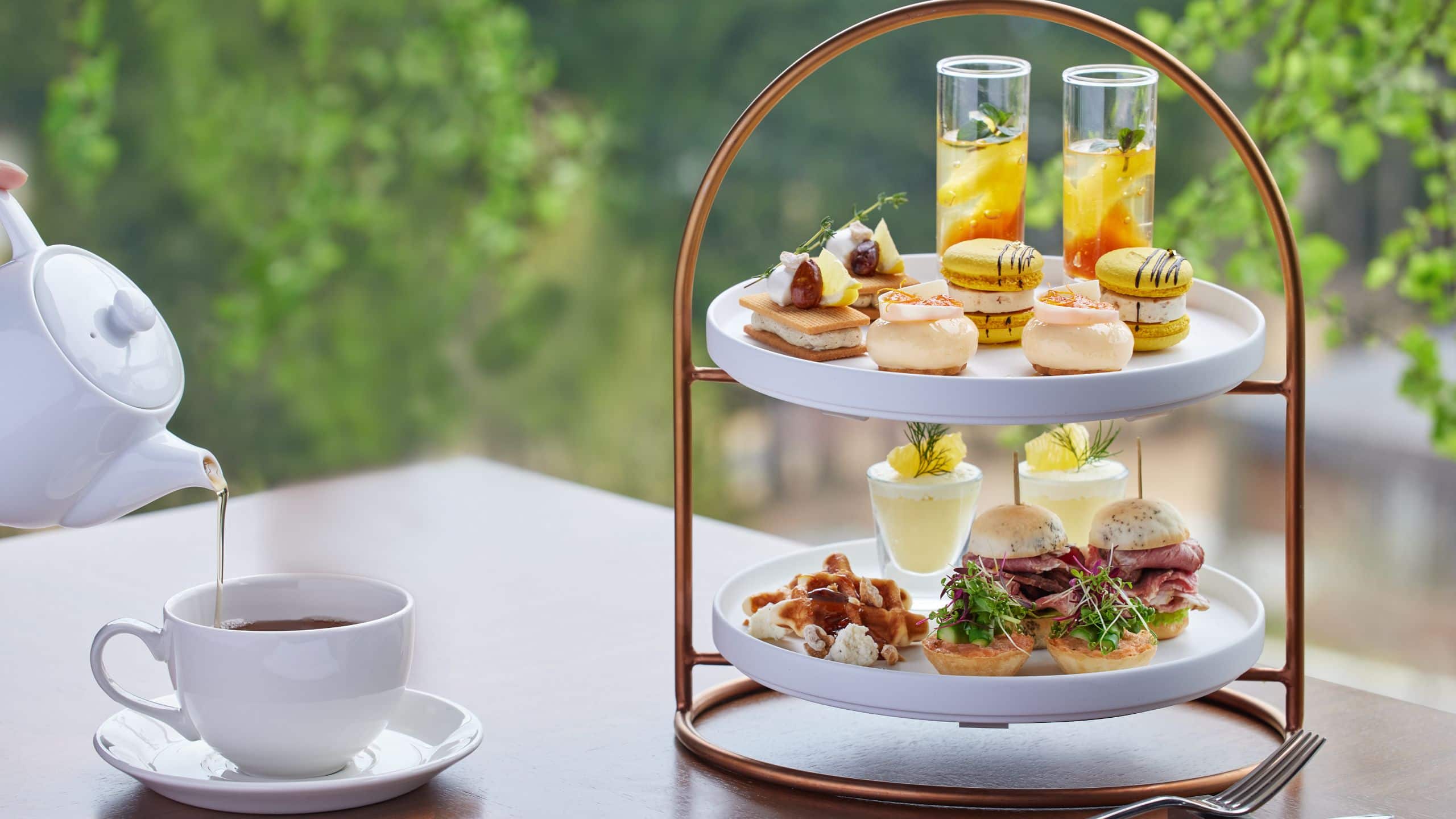 Fuji Speedway Hotel Honey Afternoon Tea Green Yellow Teapot Tea
