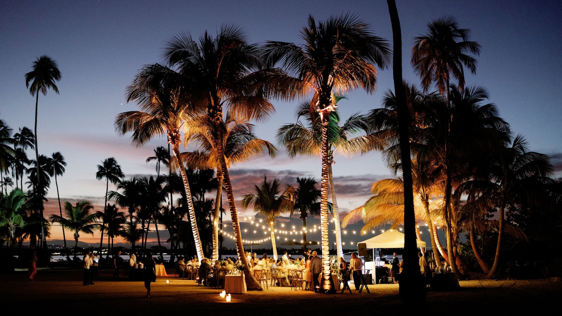 Hyatt Regency Grand Reserve Puerto Rico Beach Night Wedding