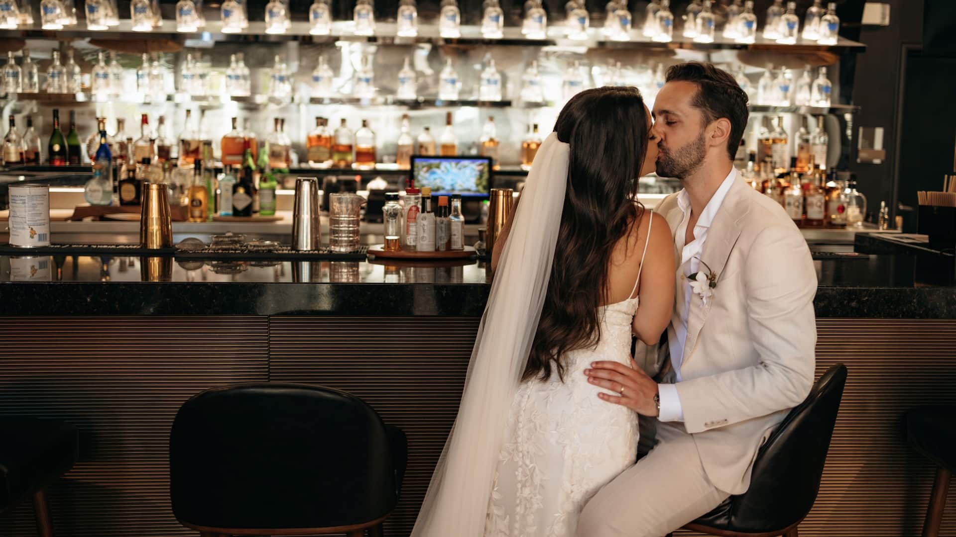 Hyatt Regency Grand Reserve Puerto Rico Couple Bar Wedding