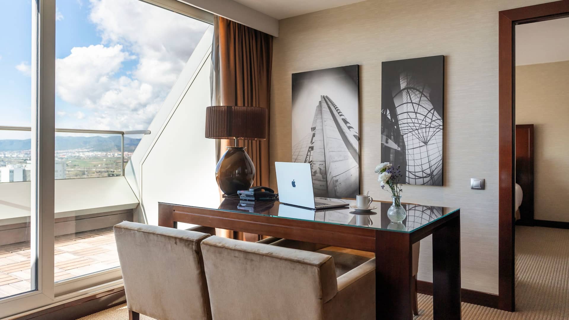 3 de 9 Hyatt Regency Barcelona Tower Suite Presidential Desk Area Angle