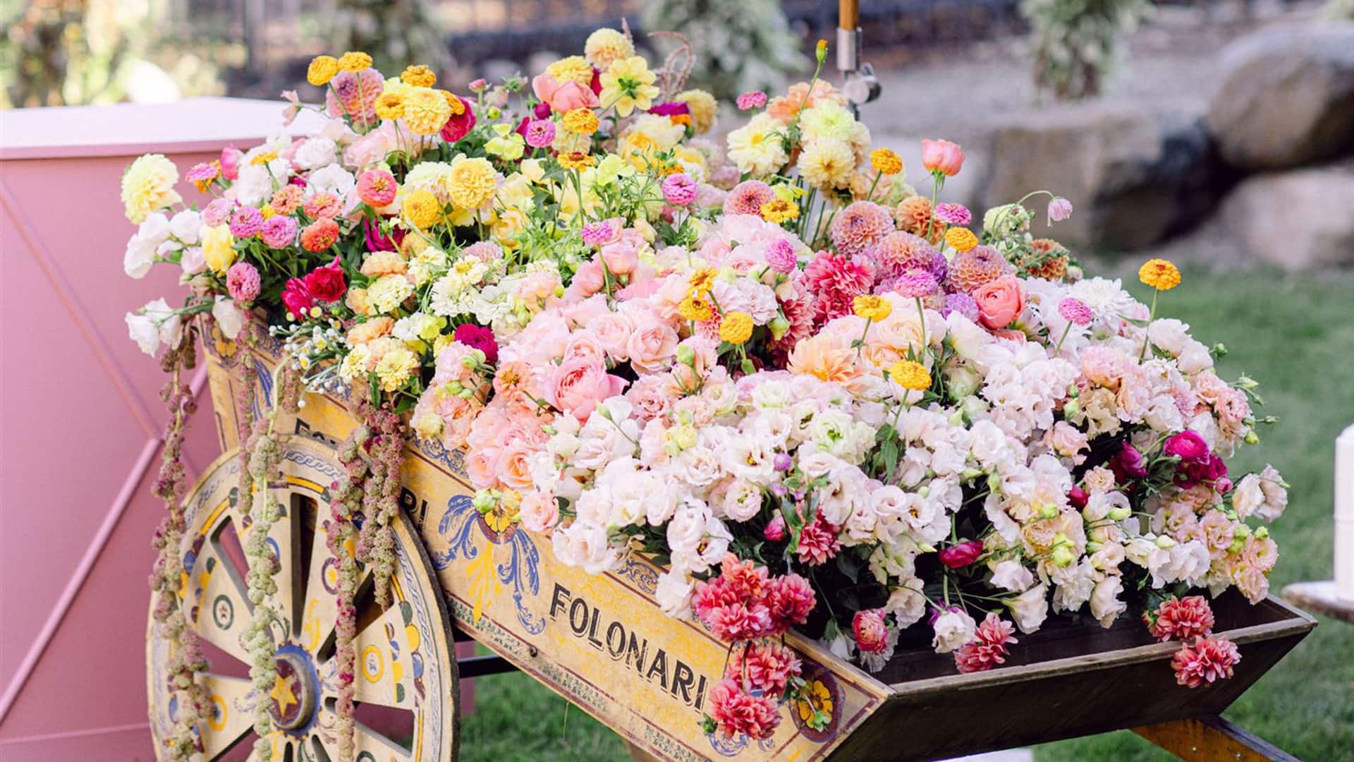 Hyatt Regency Lake Tahoe Resort, Spa and Casino Wedding Flower Cart