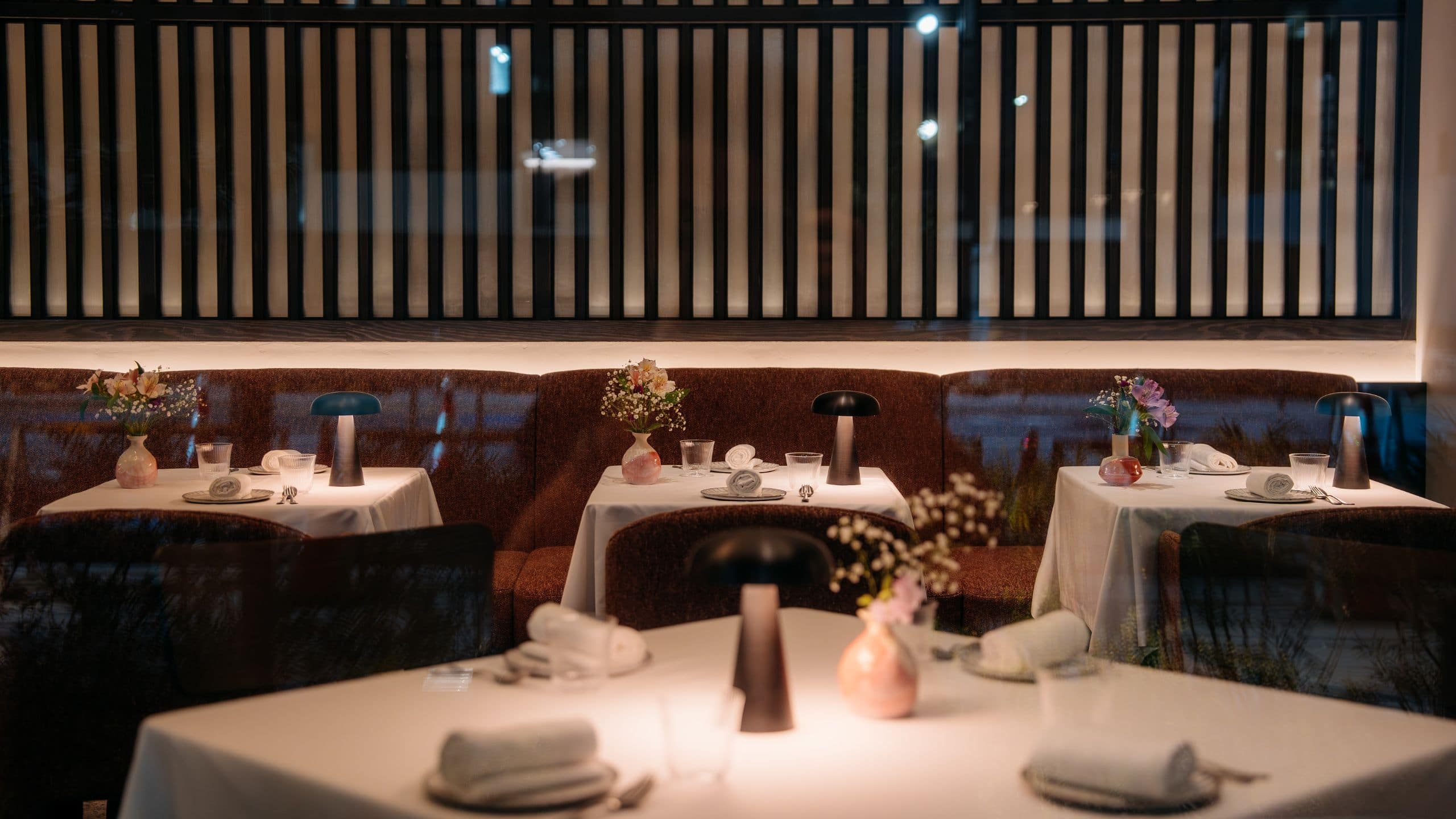 Hotel Toranomon Hills Le Prisine Restaurant Tokyo Semi Private Room Table Setting Night
