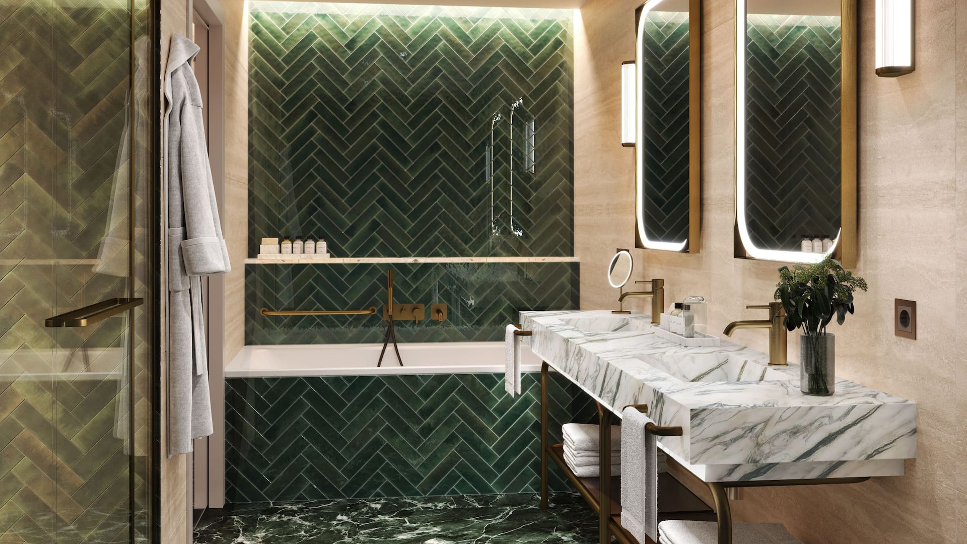 Hyatt Regency Rome Central Suite Bathroom